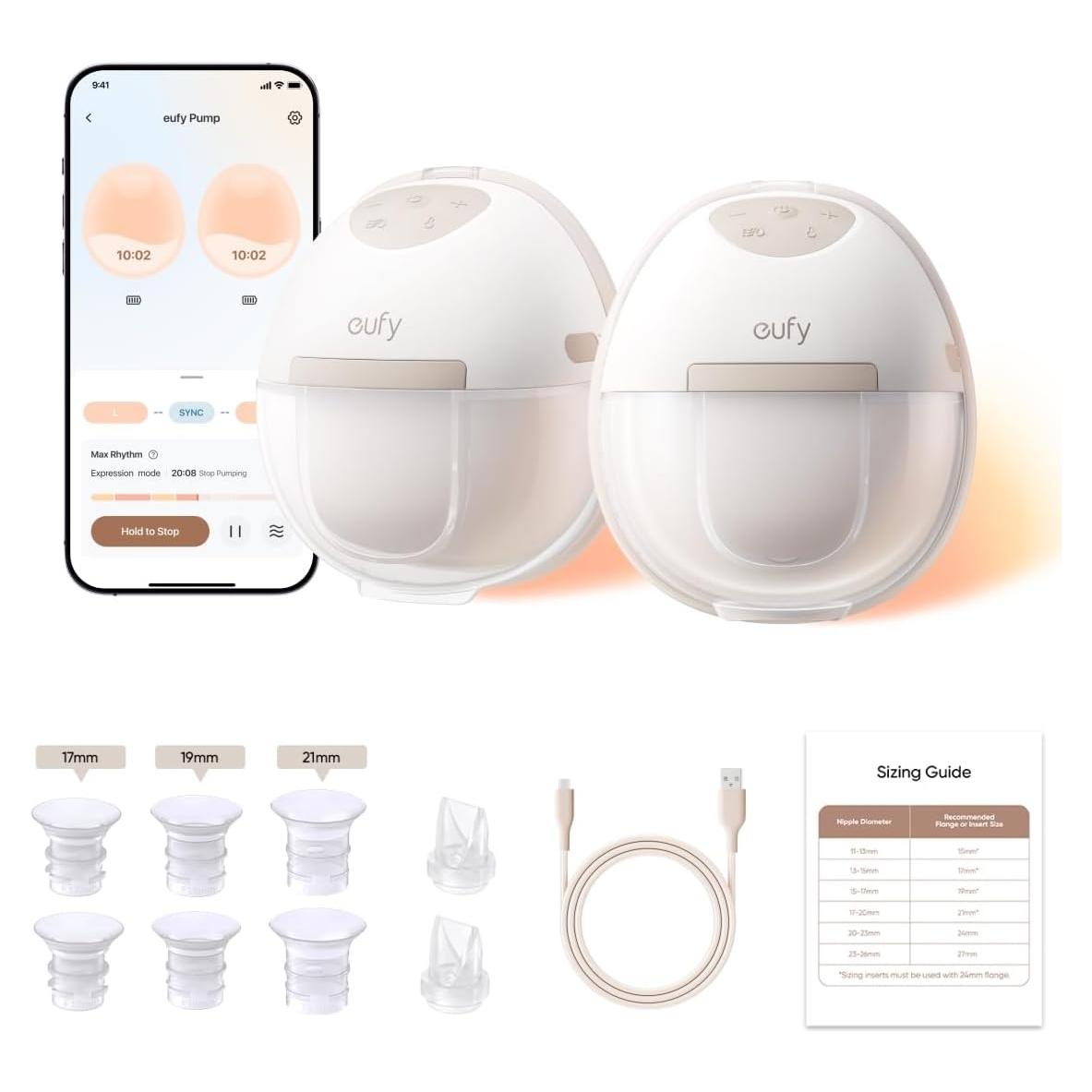 Extractor de Leche Eufy E20 Calentado Manos Libres 1.01kg