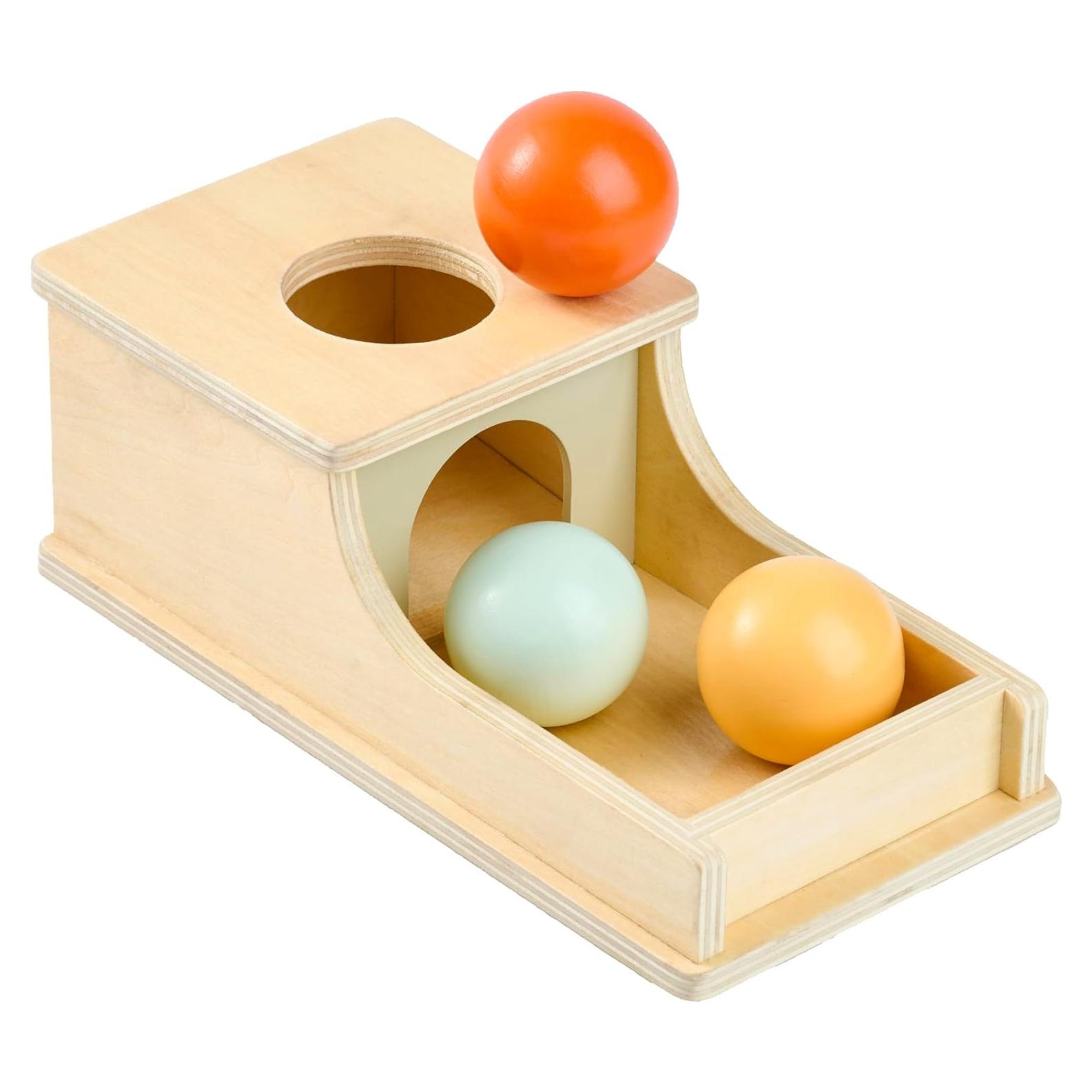 Caja de Permanencia de Objetos Montessori Mama - Juguete de Madera para Bebés 6-12 Meses