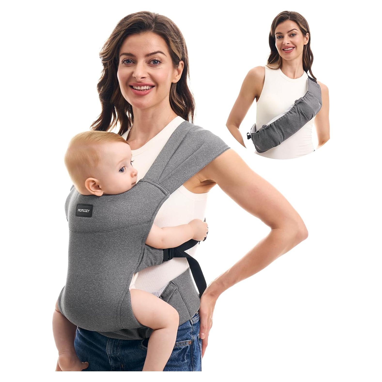 Portabebés Ergonómico Momcozy - Plegable y Ligero, 12-15.88 kg