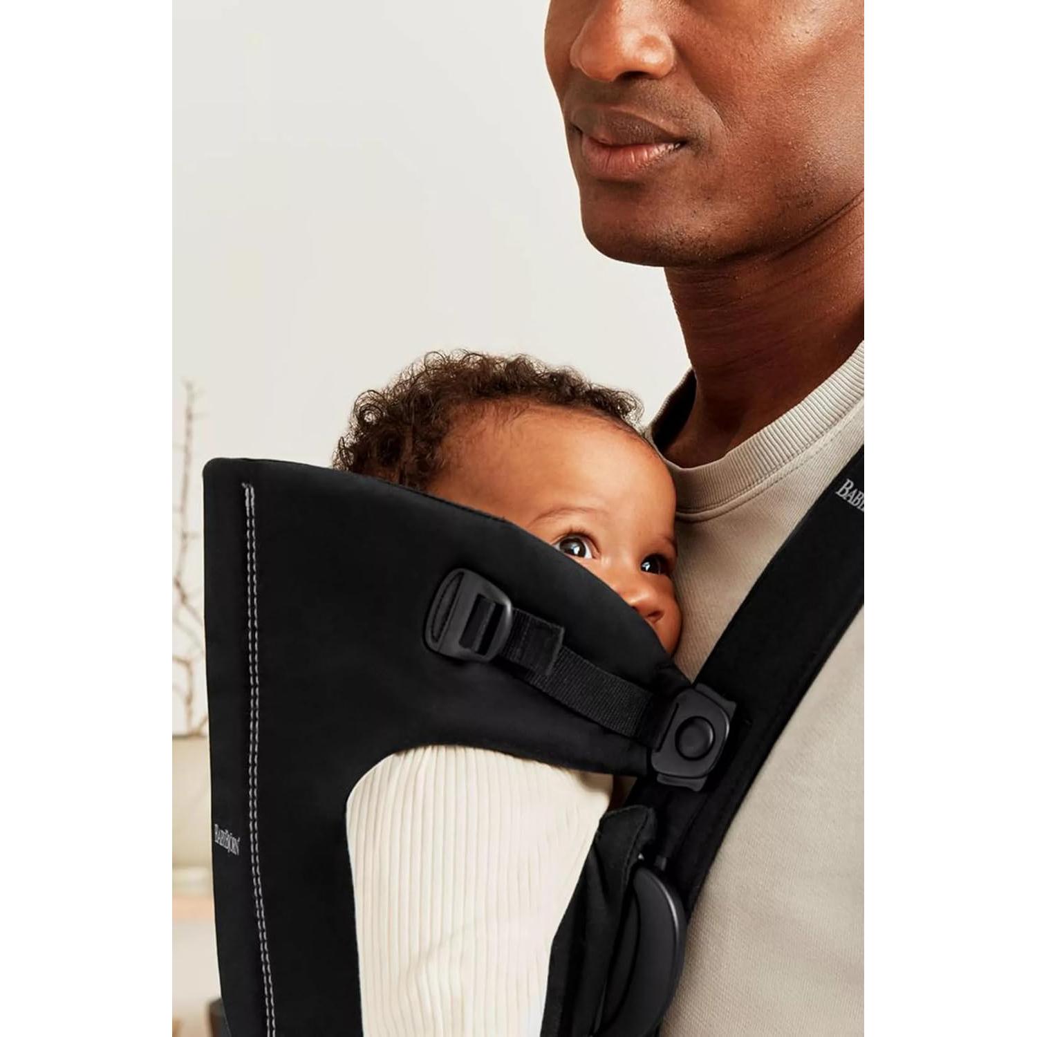 Portabebés Mini BabyBjörn Negro Tejido Ergonómico 3.2-11 kg