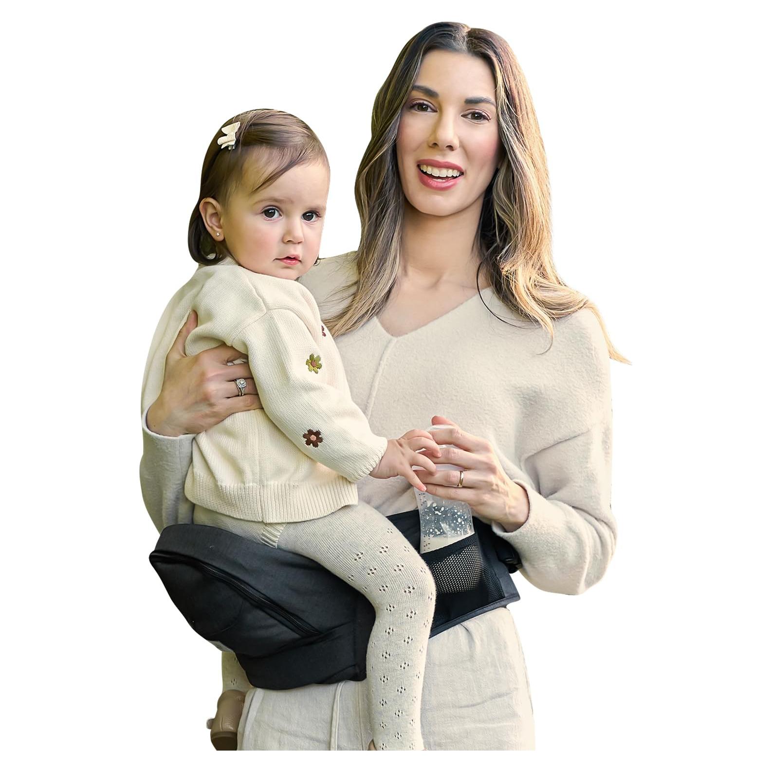 Portabebés GROWNSY Negro Ergonómico para 0-30 kg