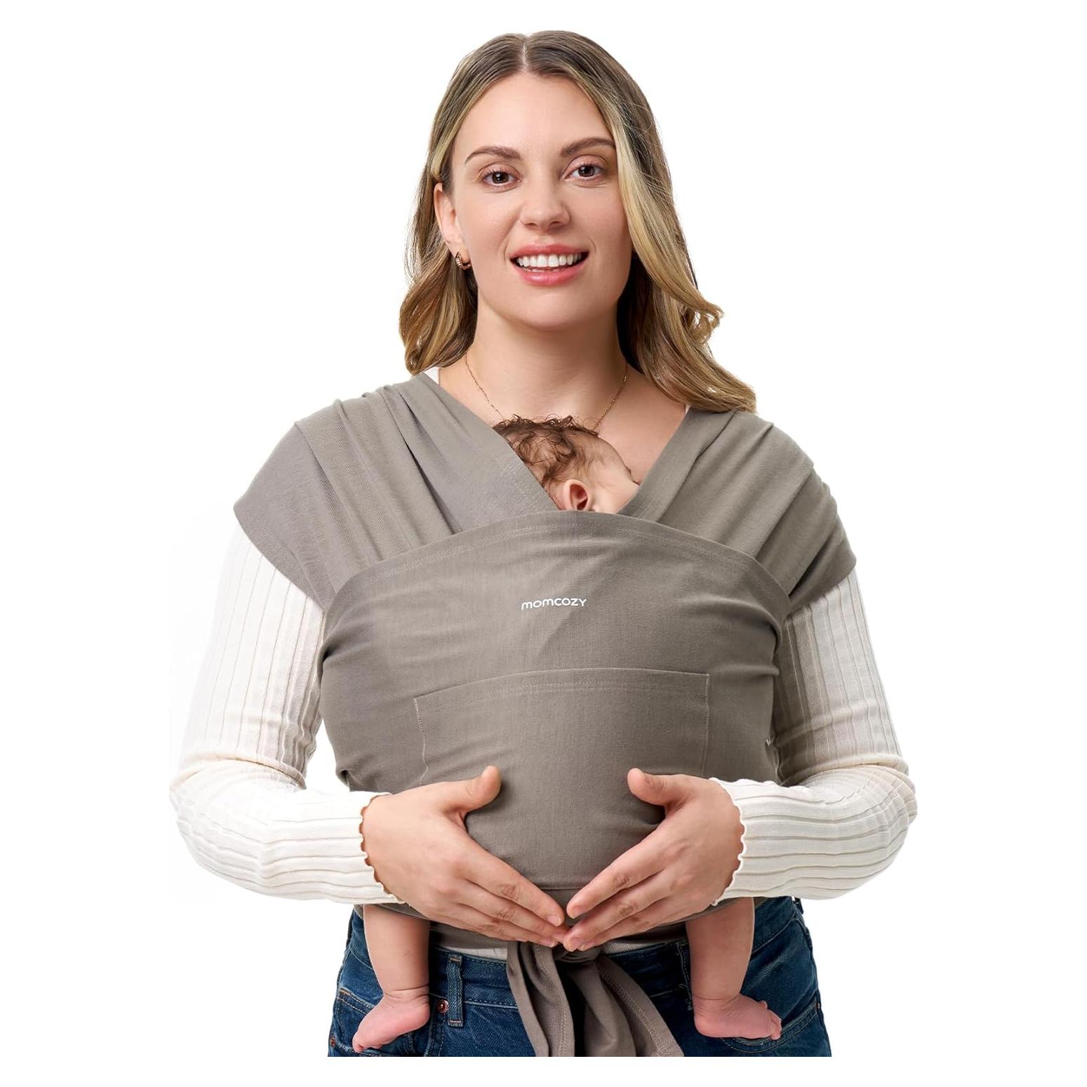 Fular Portabebés Momcozy Marrón Ajustable 3.6-15.9 kg