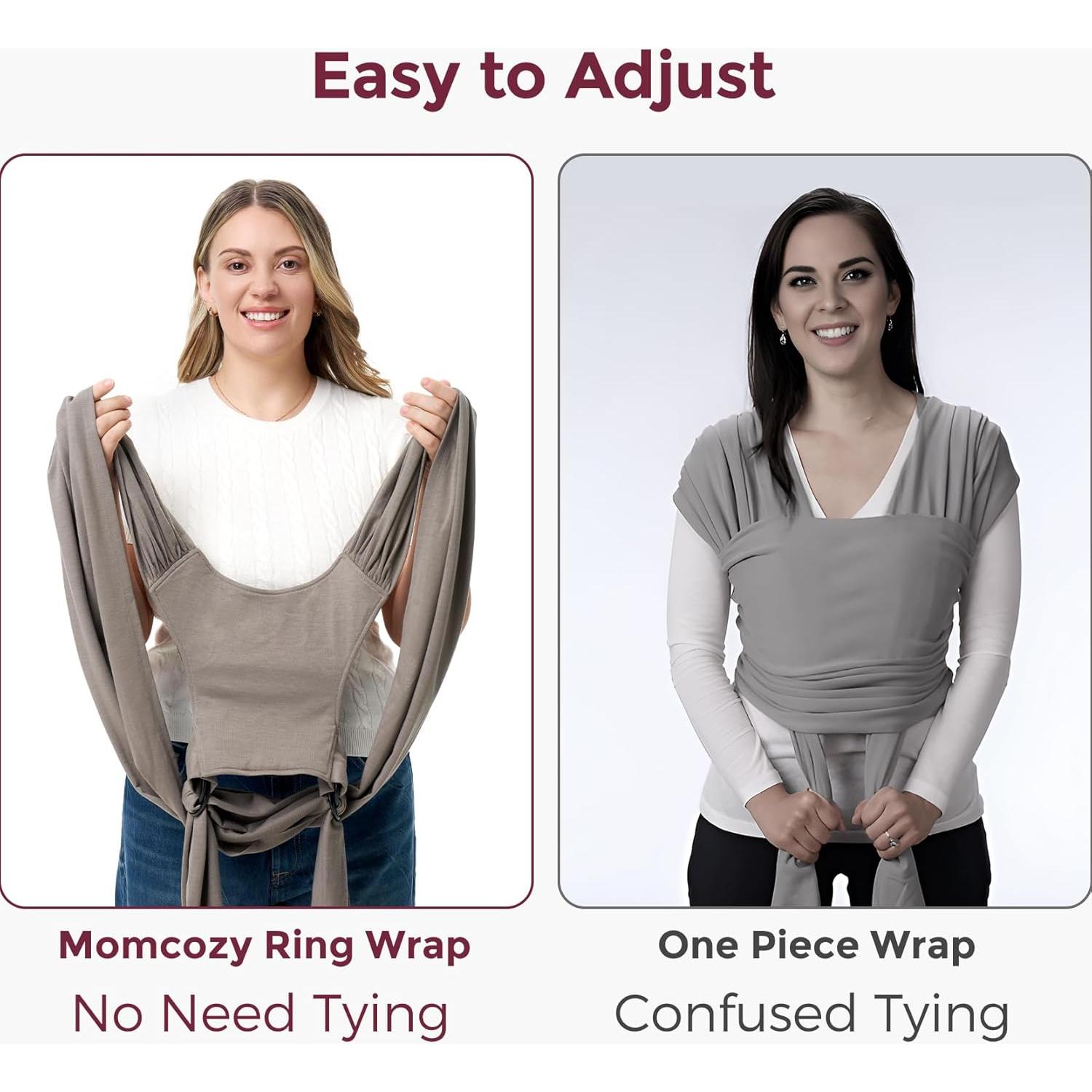 Fular Portabebés Momcozy Marrón Ajustable 3.6-15.9 kg