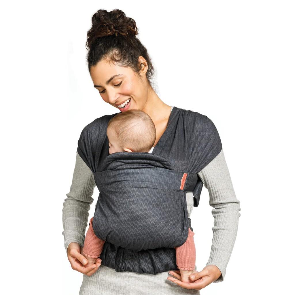 Portabebés Fular Ajustable Infantino - Negro, 3.2-11.8kg