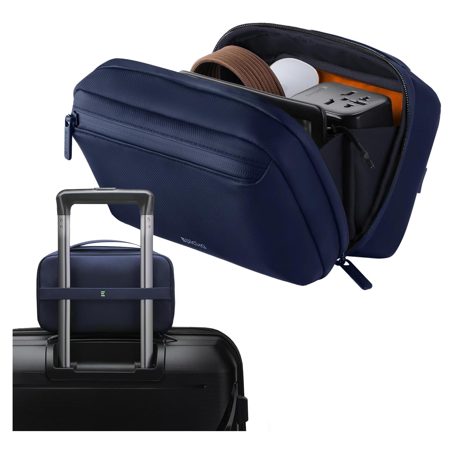Organizador de Viaje EPICKA Azul Marino - Estuche para Cables y Accesorios