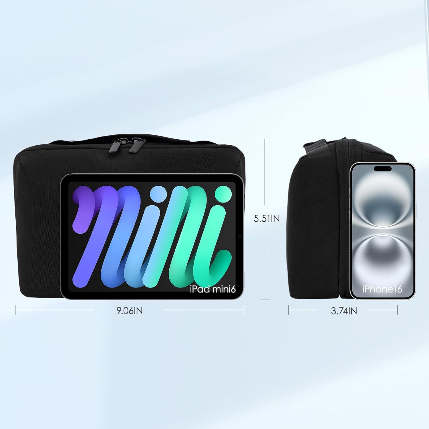 Lention Organizador de Electrónica M378 Negro Impermeable