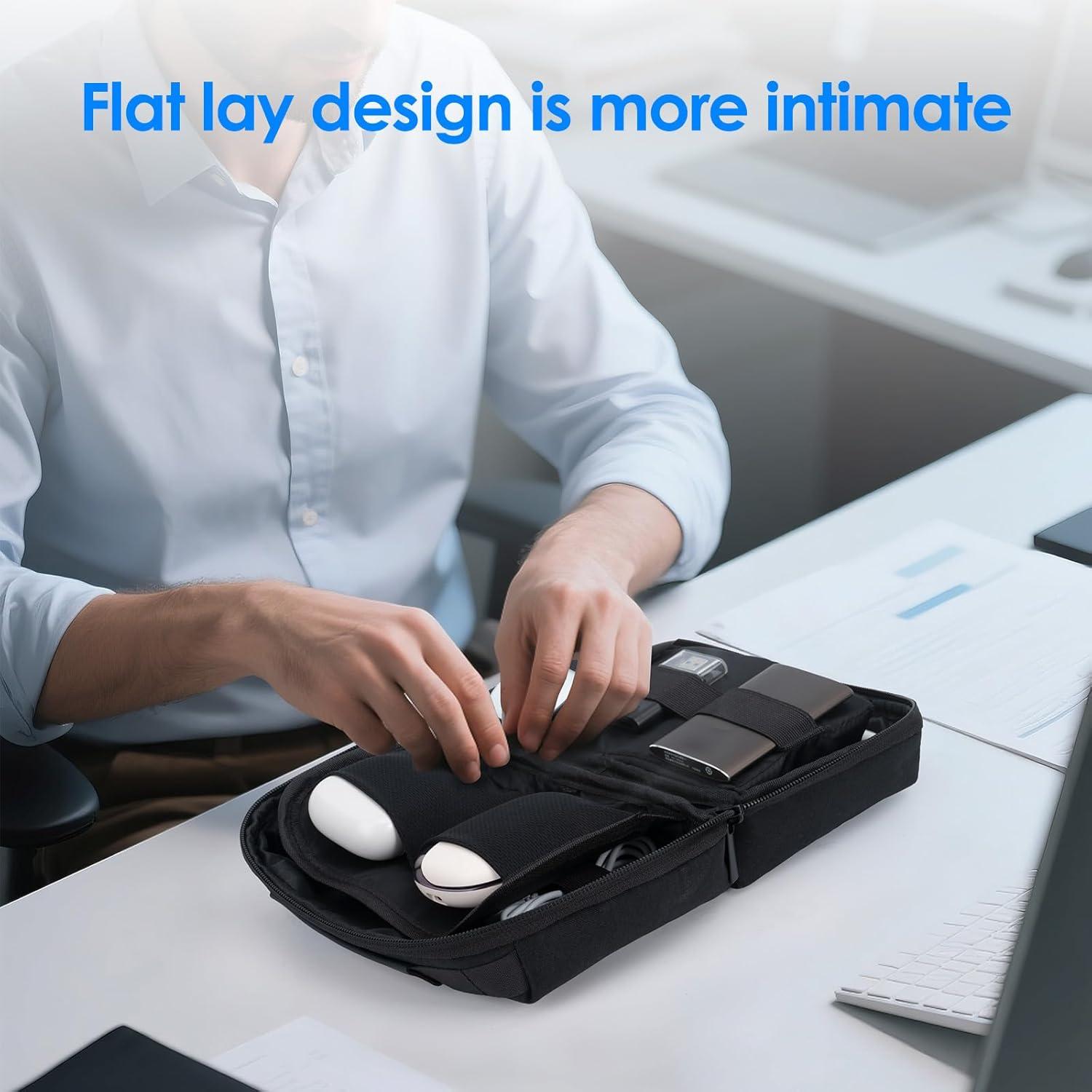 Lention Organizador de Electrónica M378 Negro Impermeable