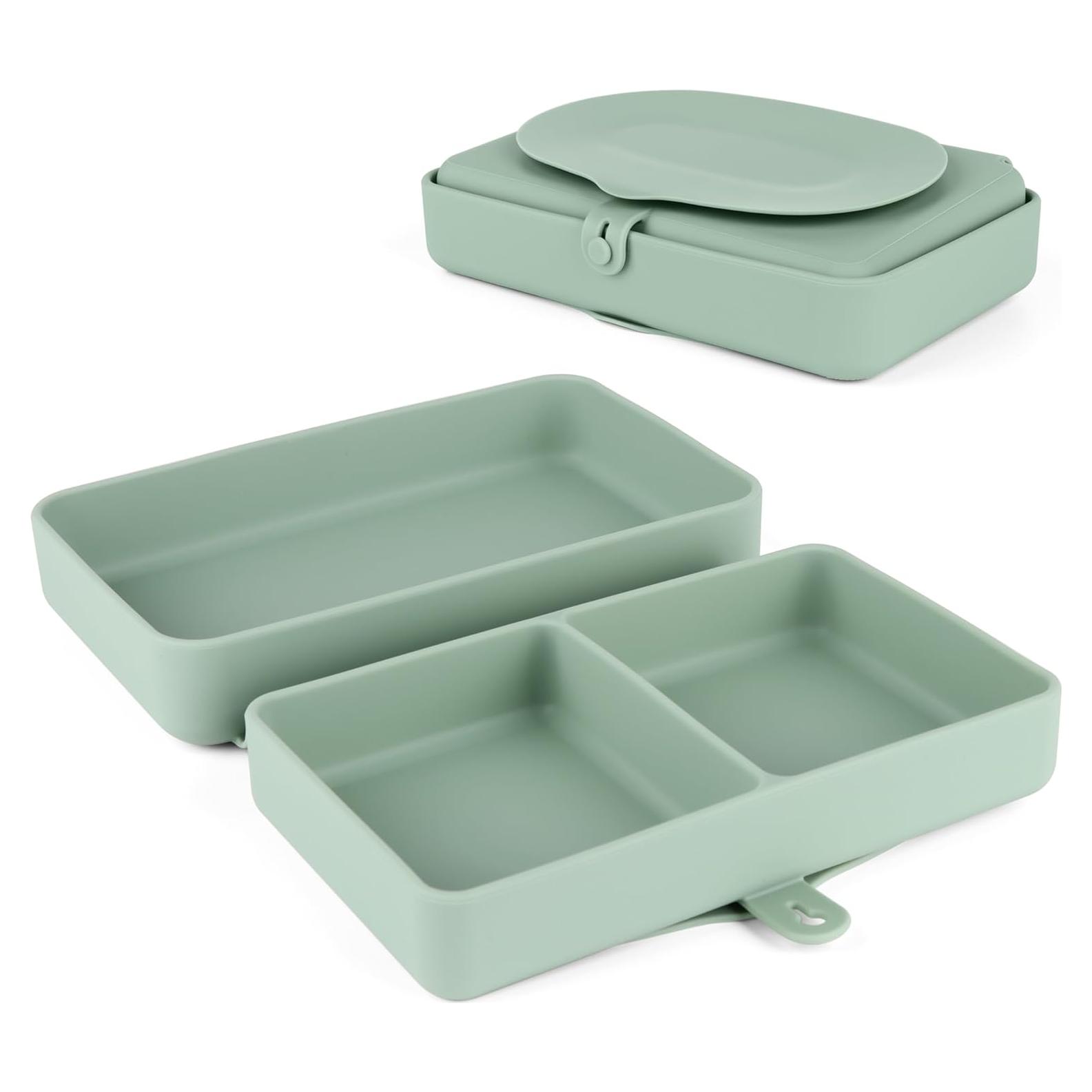 Plato de Silicona para Bebés Nearbyme Plegable Azul 18x13 cm