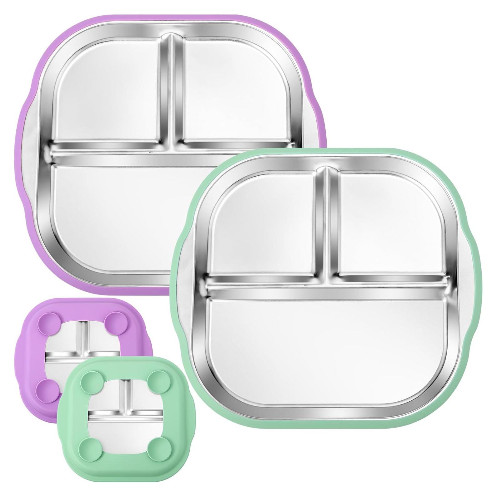 Platos Divididos de Acero Inoxidable BUSOHA 2 Piezas 23.9cm