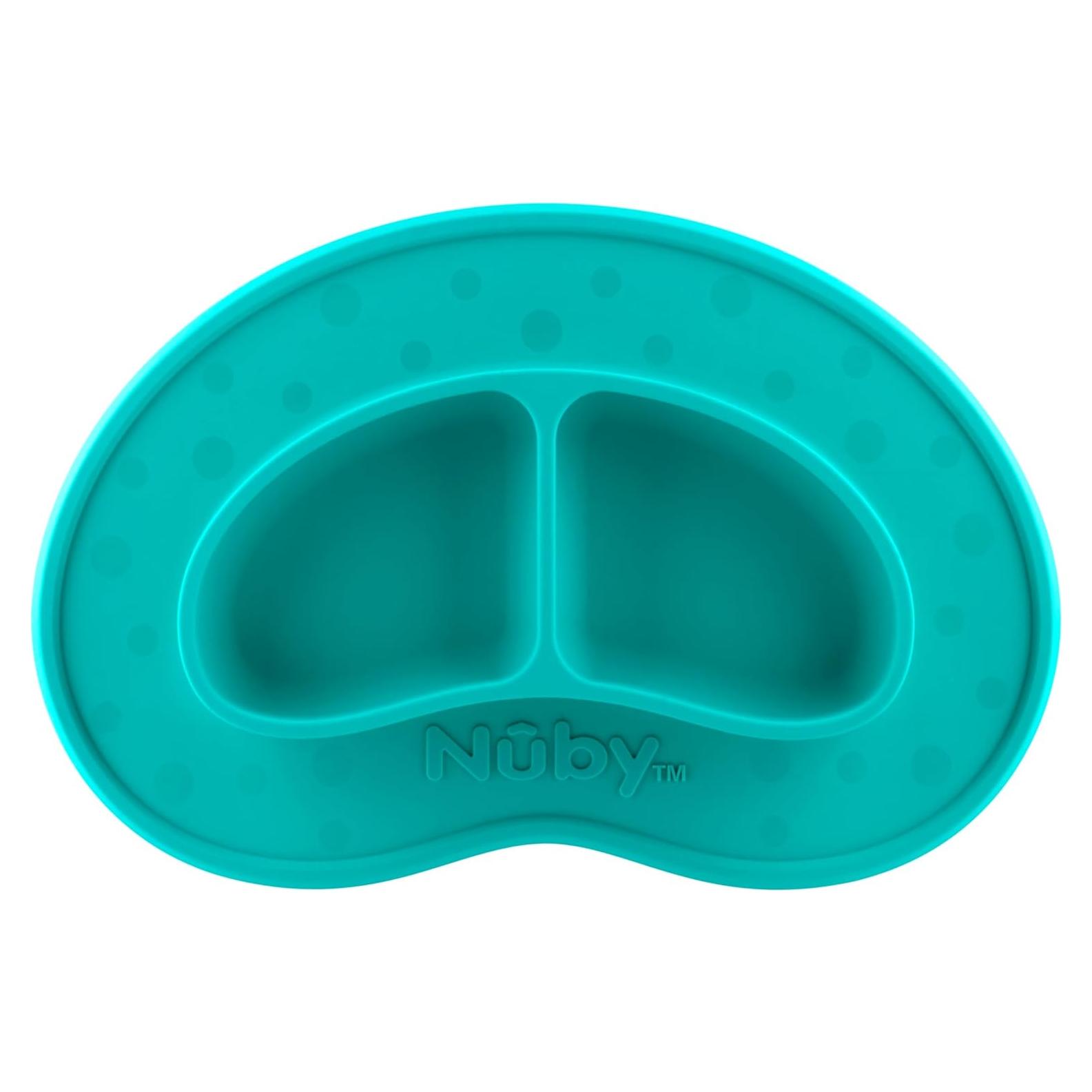 Plato de Silicona Nuby Sure Grip Miracle Mat 2 Secciones Aqua