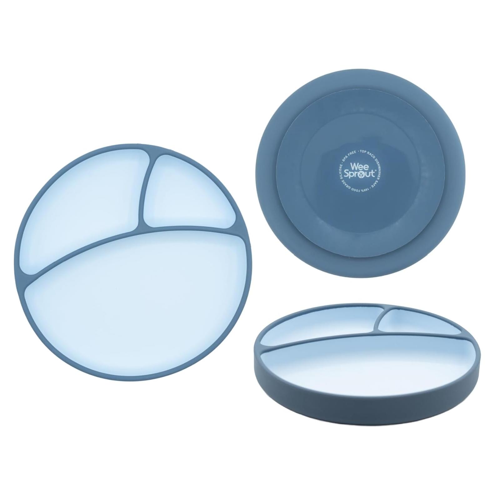 Plato de Silicona WeeSprout con Succión - Dividido 12.7cm