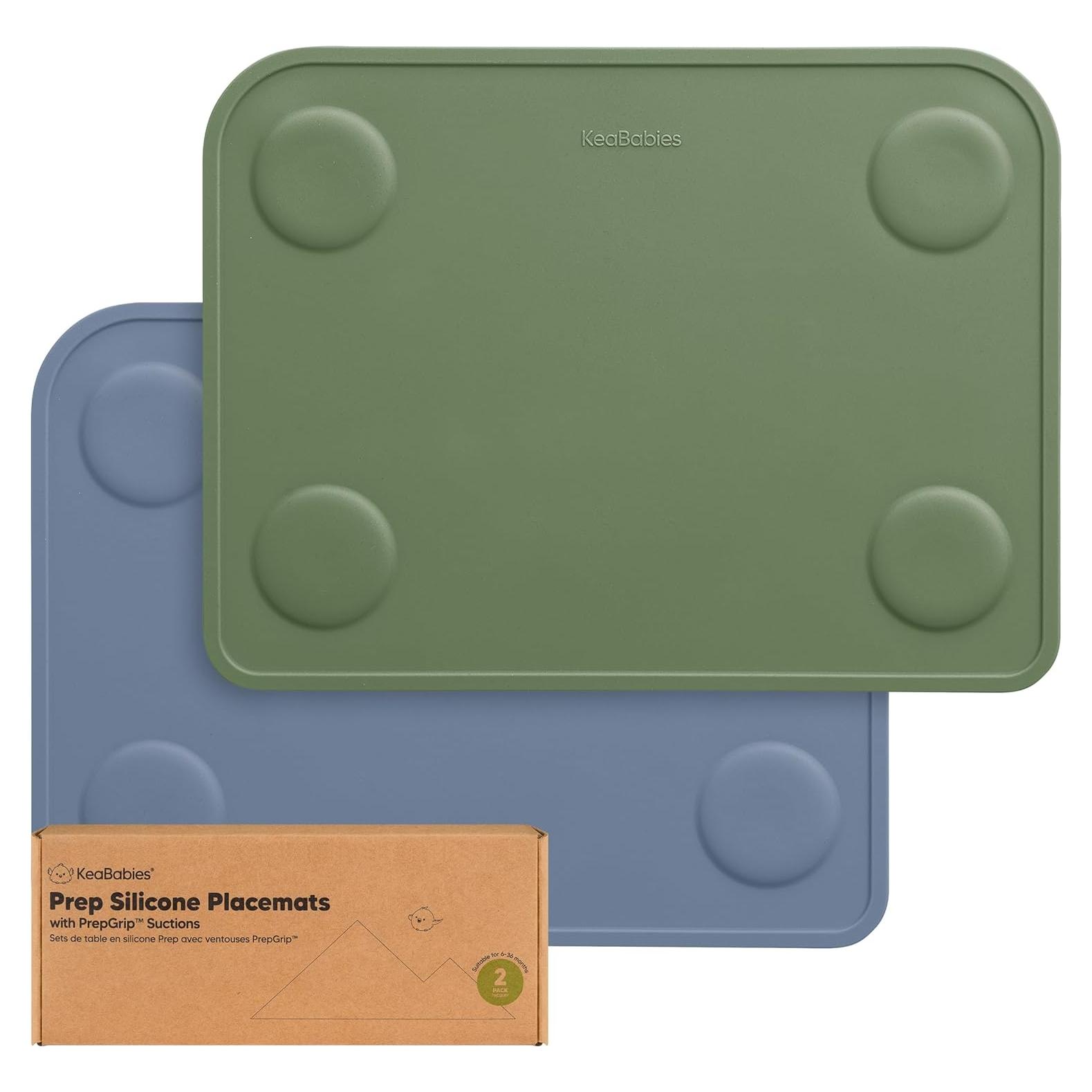 Manteles de Silicona Antideslizantes KeaBabies 2-Pack 30.5x22.9 cm