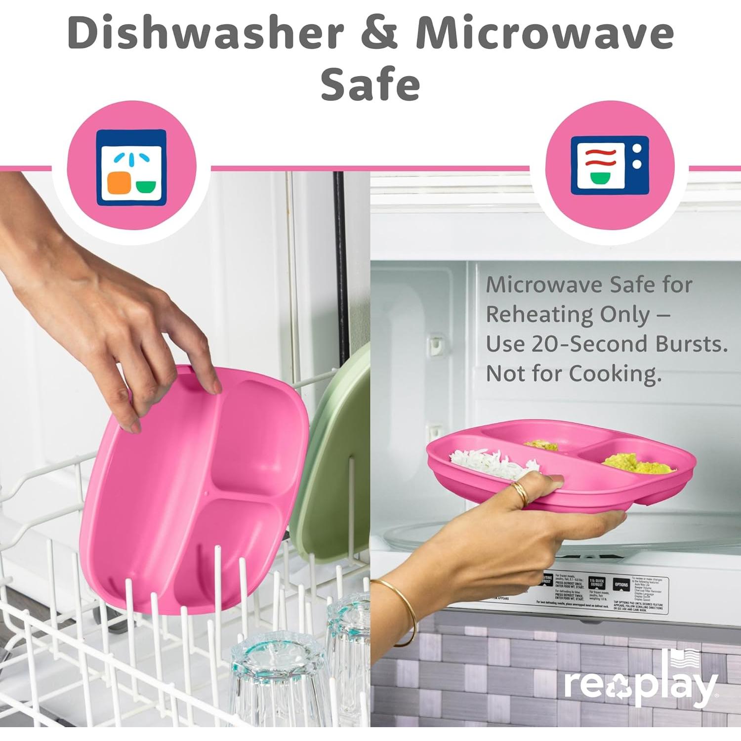 Platos Divididos Re-Play para Niños - Set de 3 - 19.1 cm - Princesa