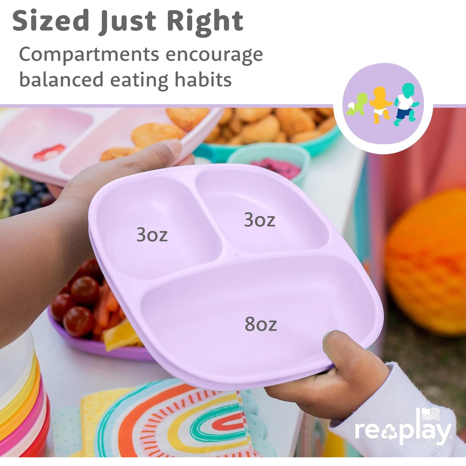 Platos Divididos Re-Play para Niños - Set de 3 - 19.1 cm - Princesa