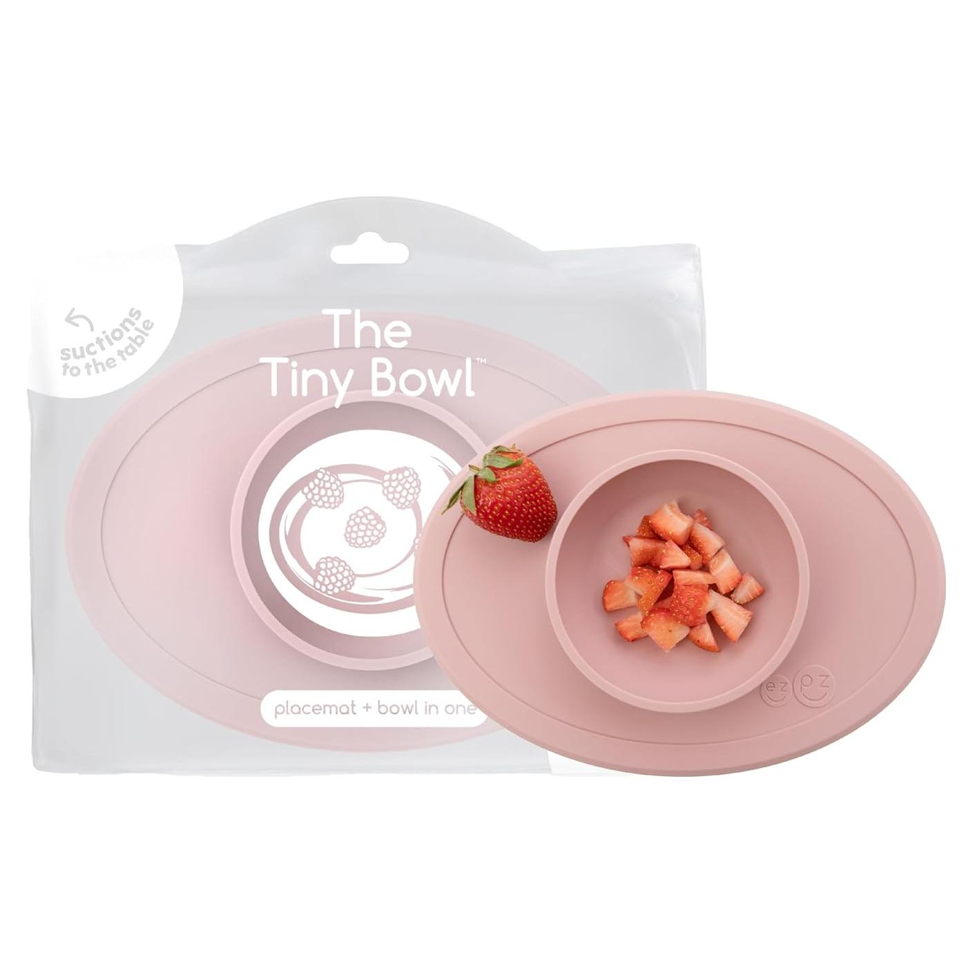 Tazón Pequeño ezpz Sonrosado - Silicona Apta para Bebés