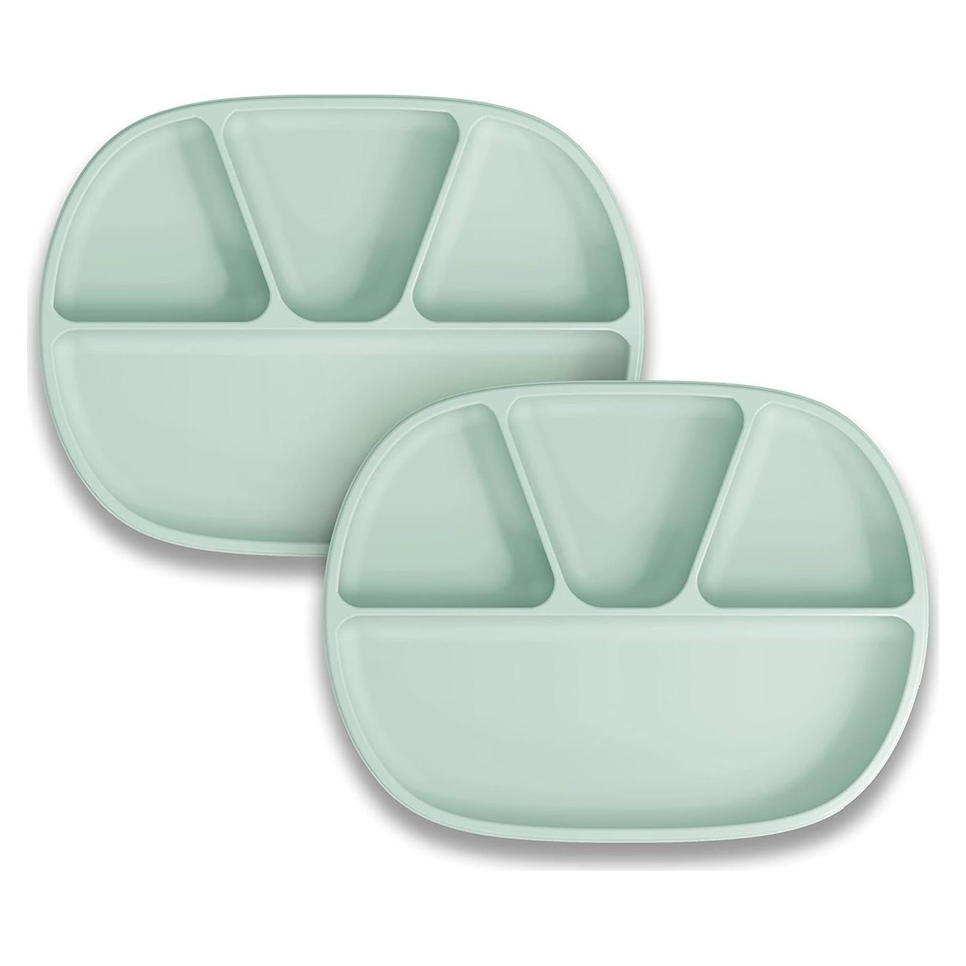 Platos de Silicona NUK para Bebés - Paquete de 2, Apto Microondas