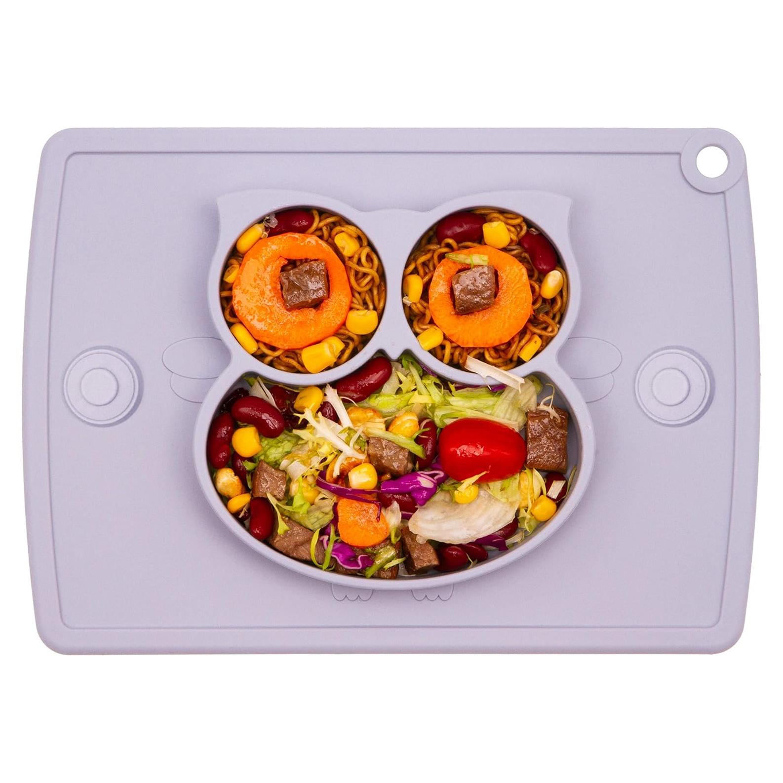 Plato para Niños Qshare de Silicona 28x20 cm Sin BPA