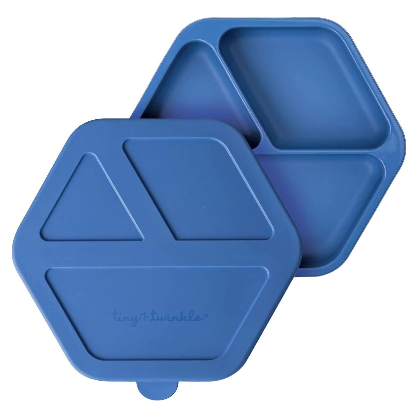 Plato de Silicona con Succión Tiny Twinkle - Dividido, Apto Microondas