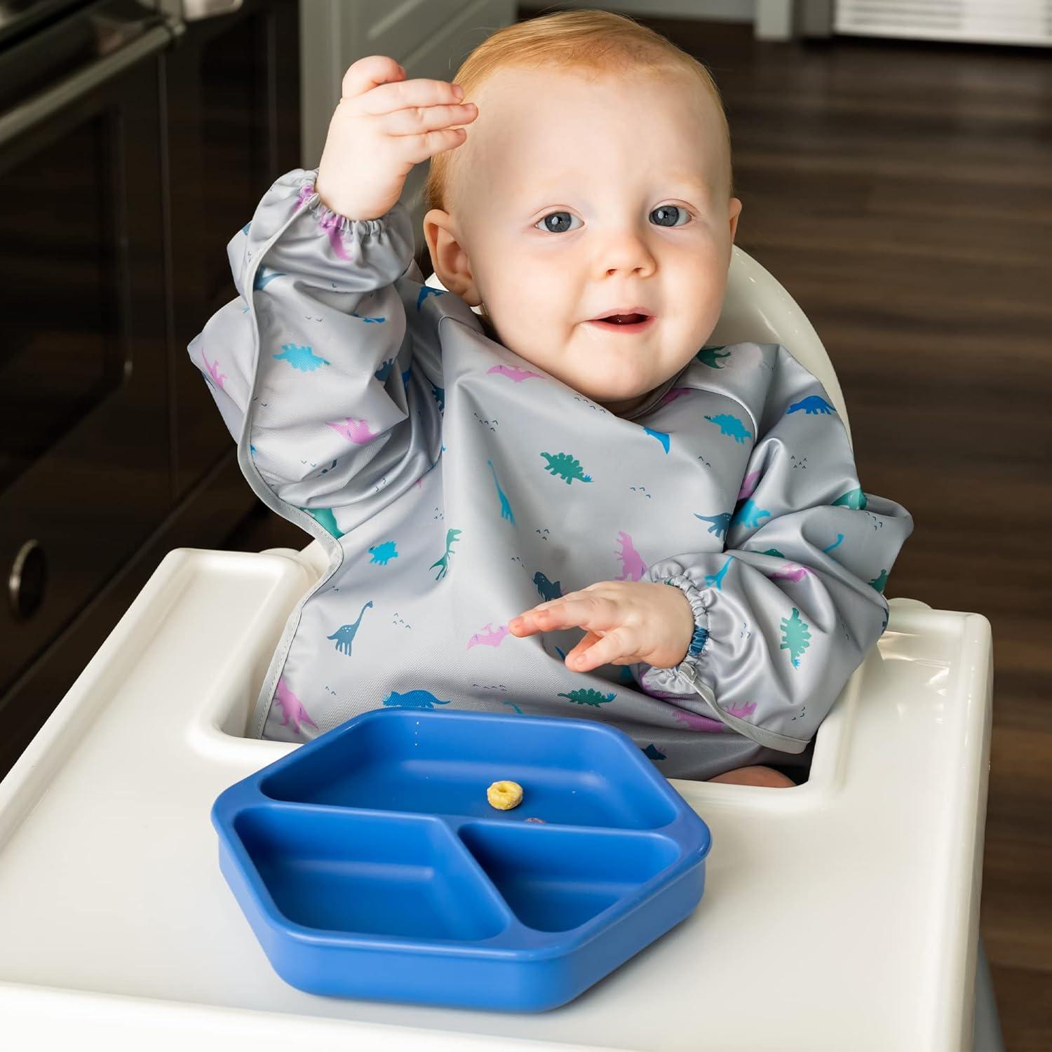 Plato de Silicona con Succión Tiny Twinkle - Dividido, Apto Microondas