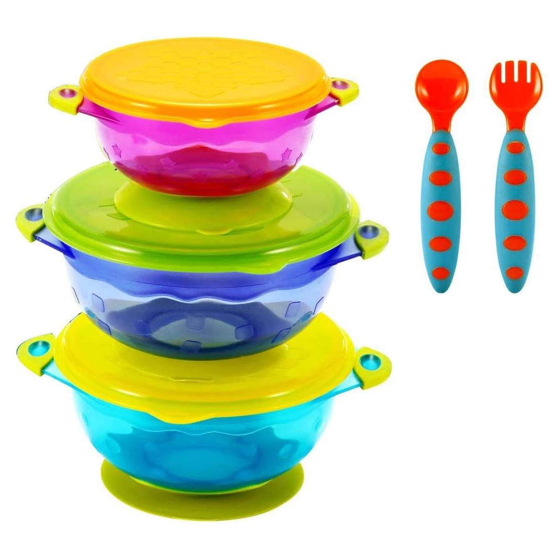 Tazones de Succión PandaEar 3 Piezas Silicona Apto Lavavajillas