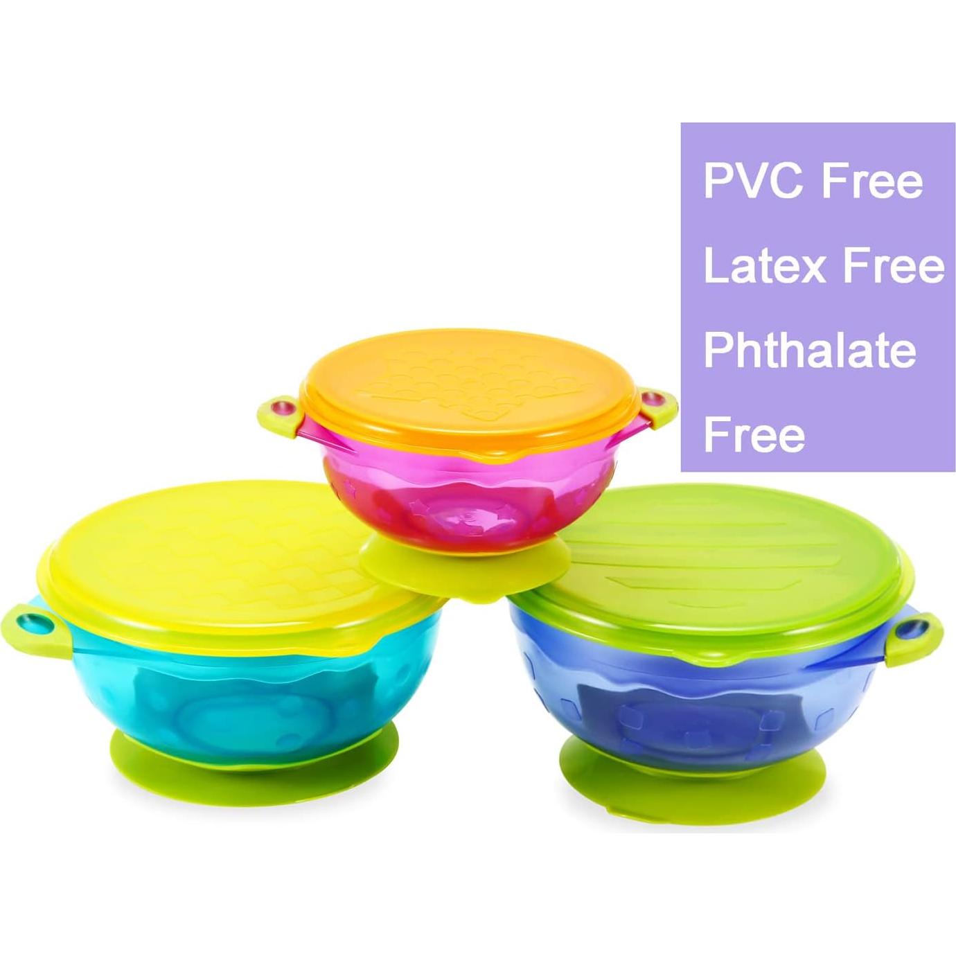 Tazones de Succión PandaEar 3 Piezas Silicona Apto Lavavajillas