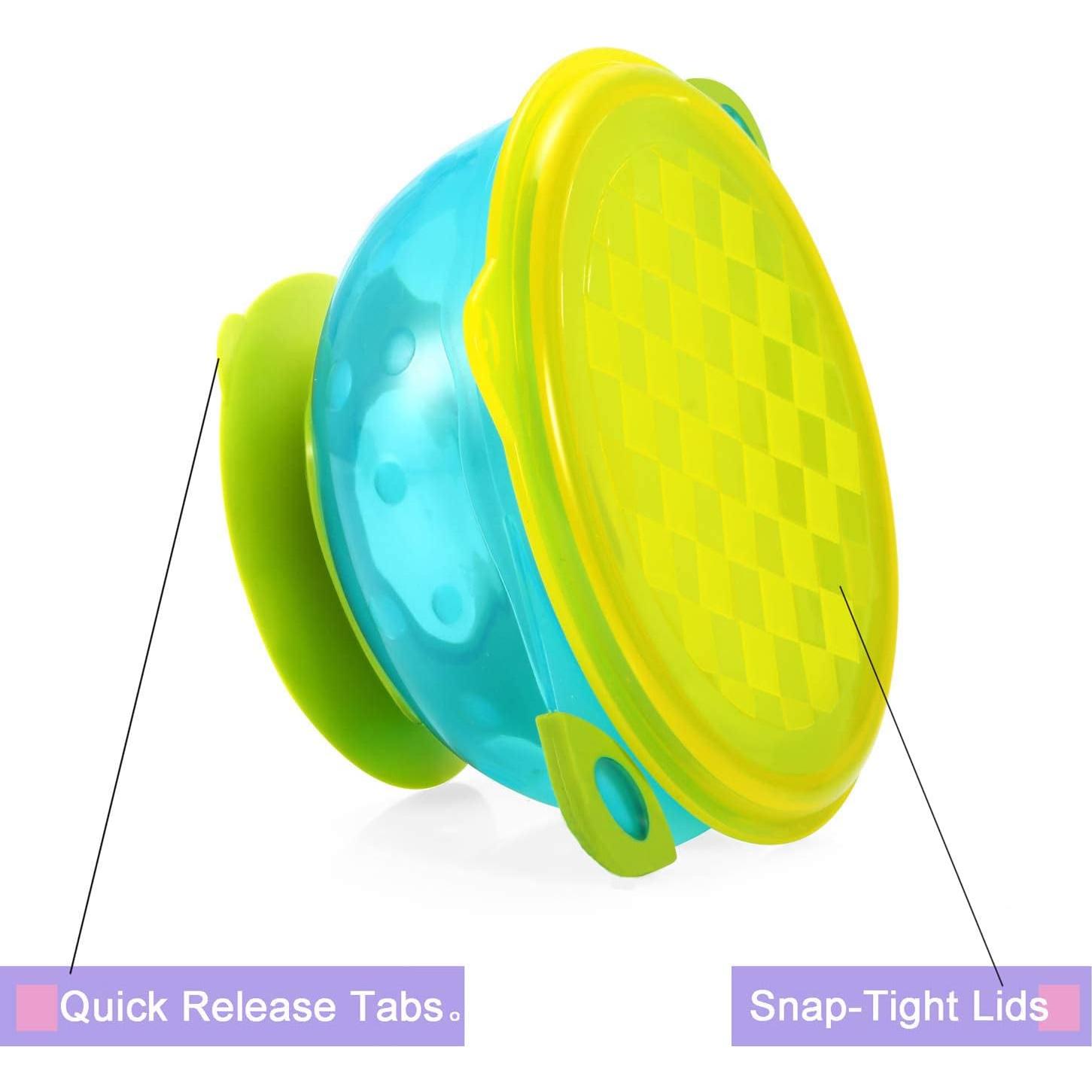 Tazones de Succión PandaEar 3 Piezas Silicona Apto Lavavajillas