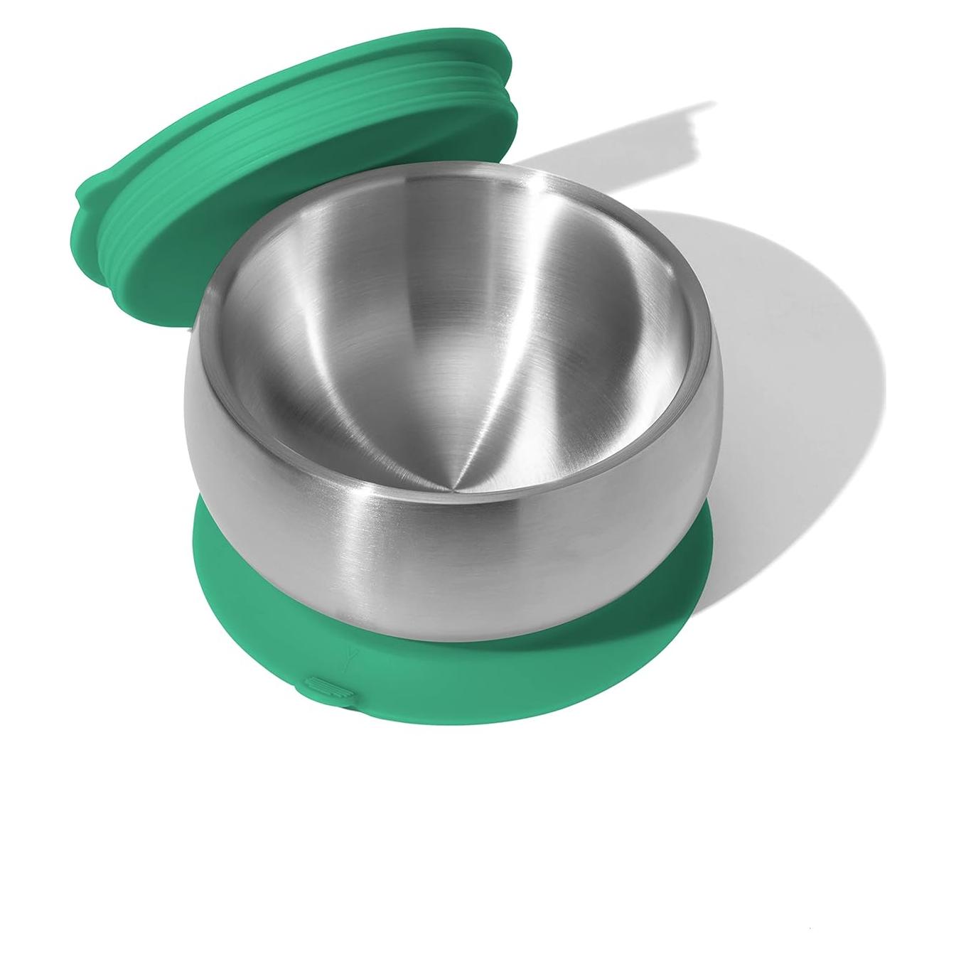 Cuenco de Acero Inoxidable Avanchy Verde 295ml con Succión