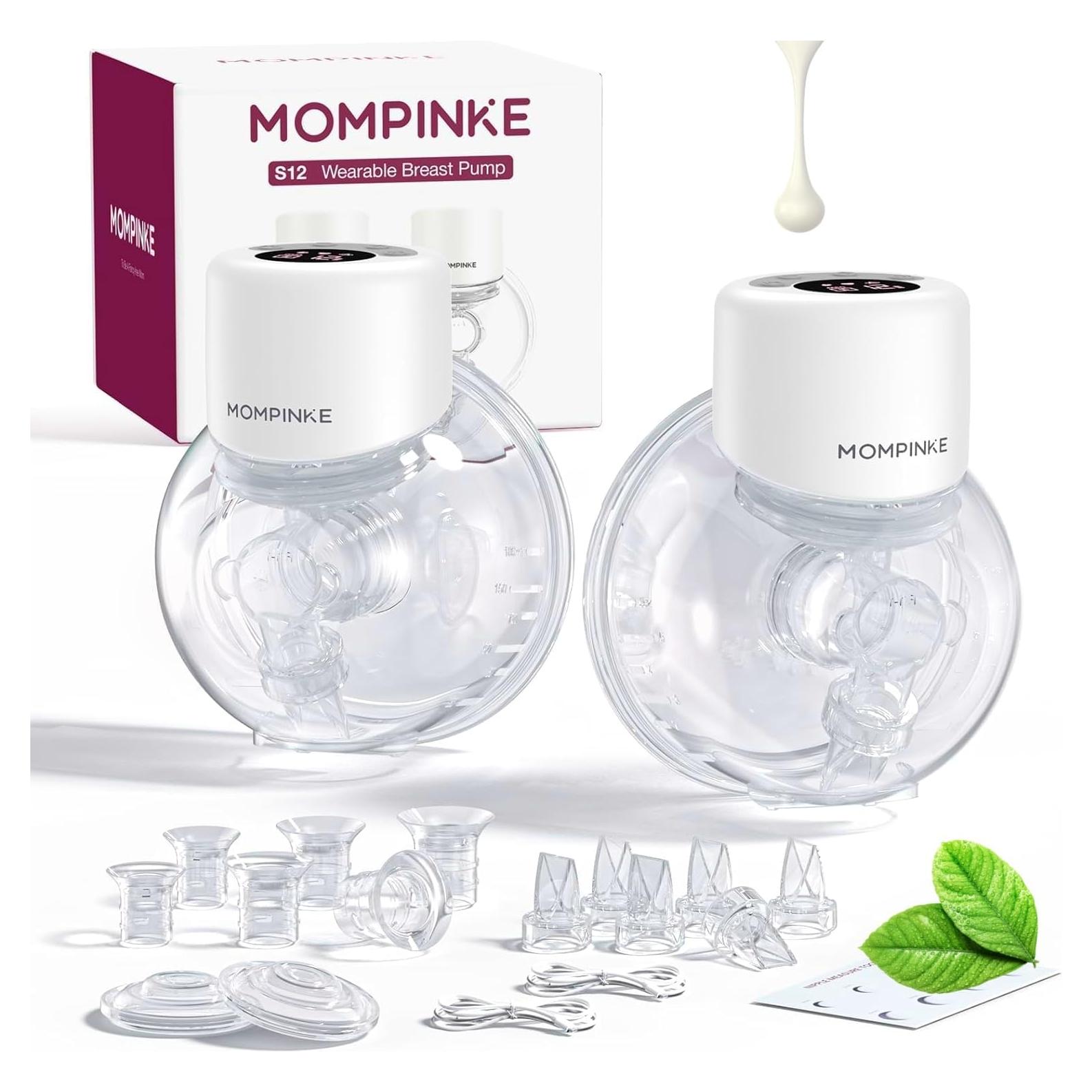 Extractor de Leche Materna Eléctrico Inalámbrico MOMPINKE S12 24mm Blanco