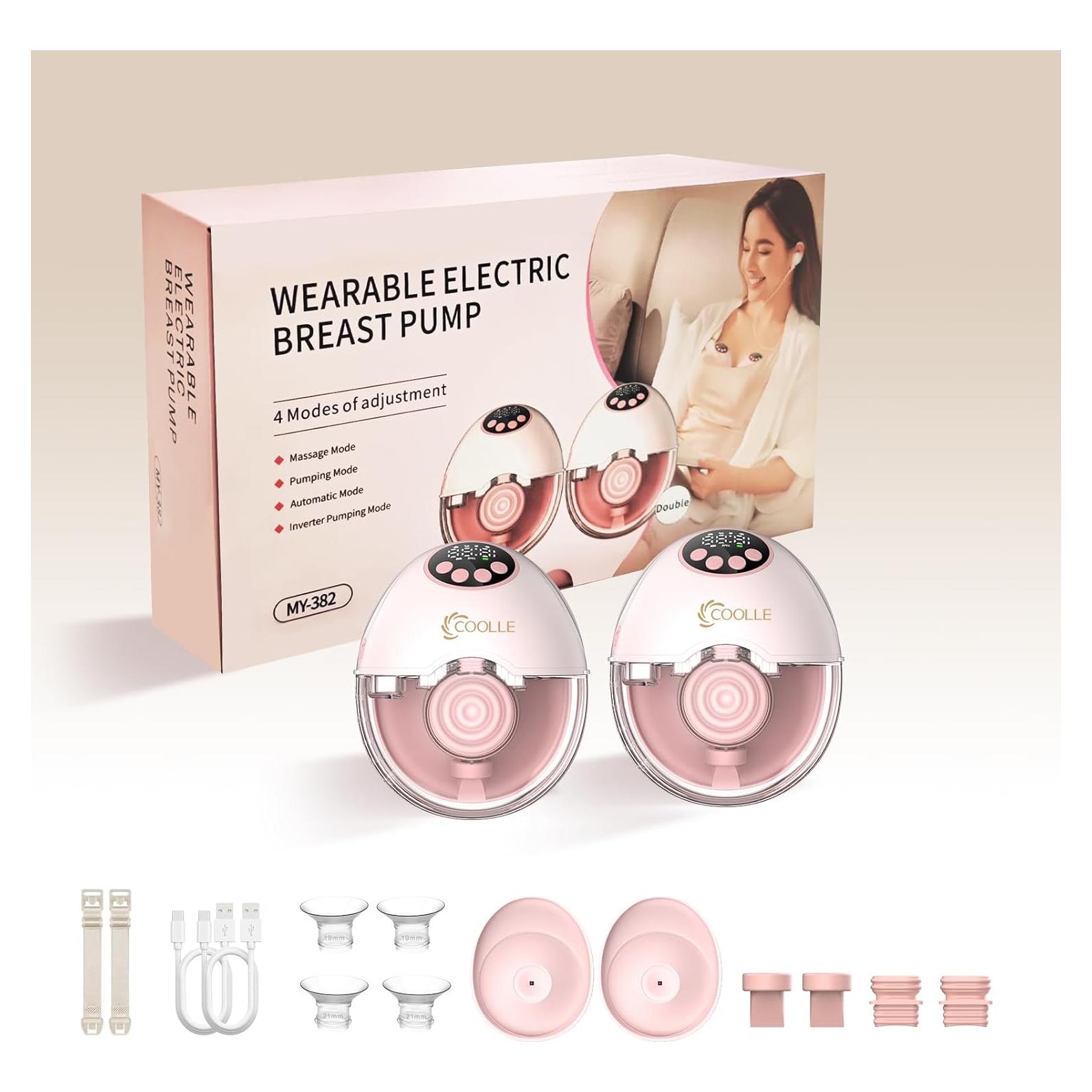 Extractor de Leche Eléctrico Coolle MY-382 Doble 24mm Rosa