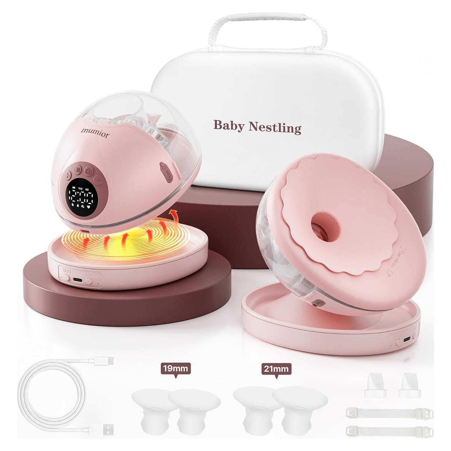 Extractor de Leche Portátil Mumior MY-381 Rosa 24 mm