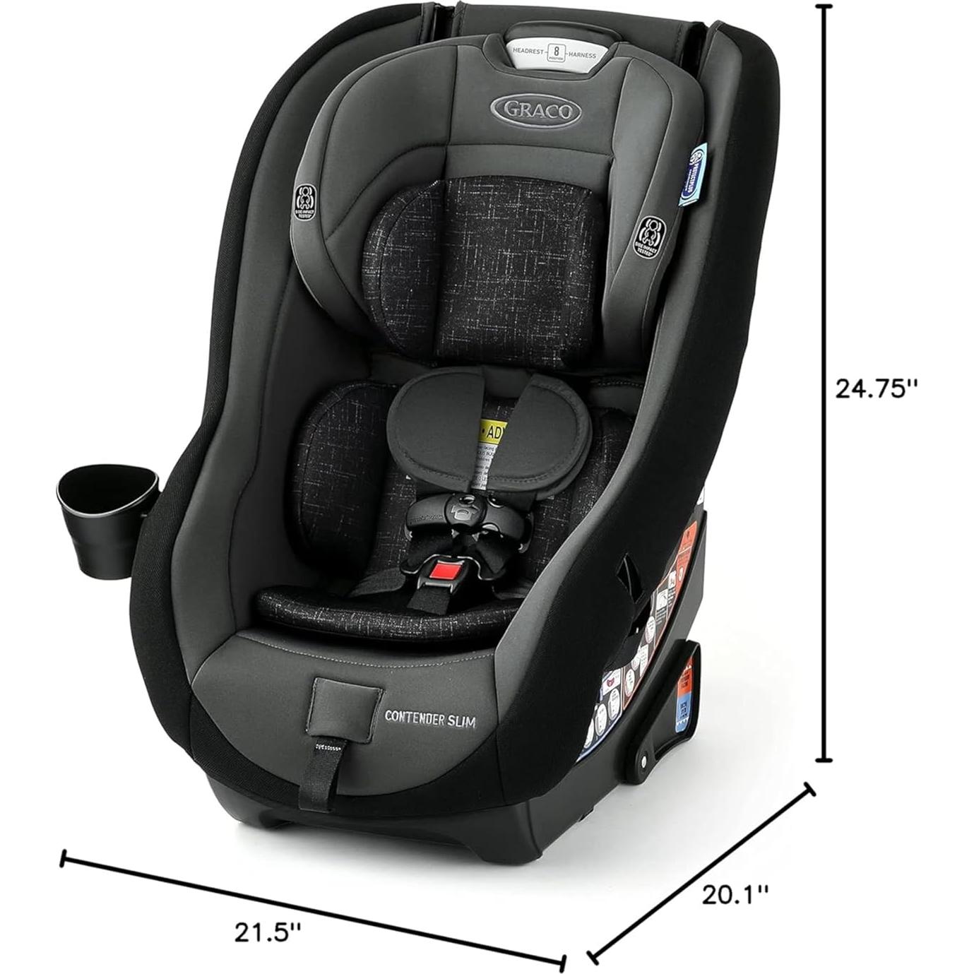 Asiento de auto convertible Graco Contender Slim, 2 modos, compacto