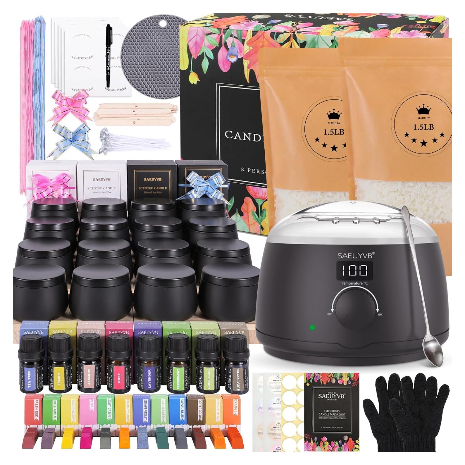 Kit de Fabricación de Velas SAEUYVB con Olla LED 0.68 kg