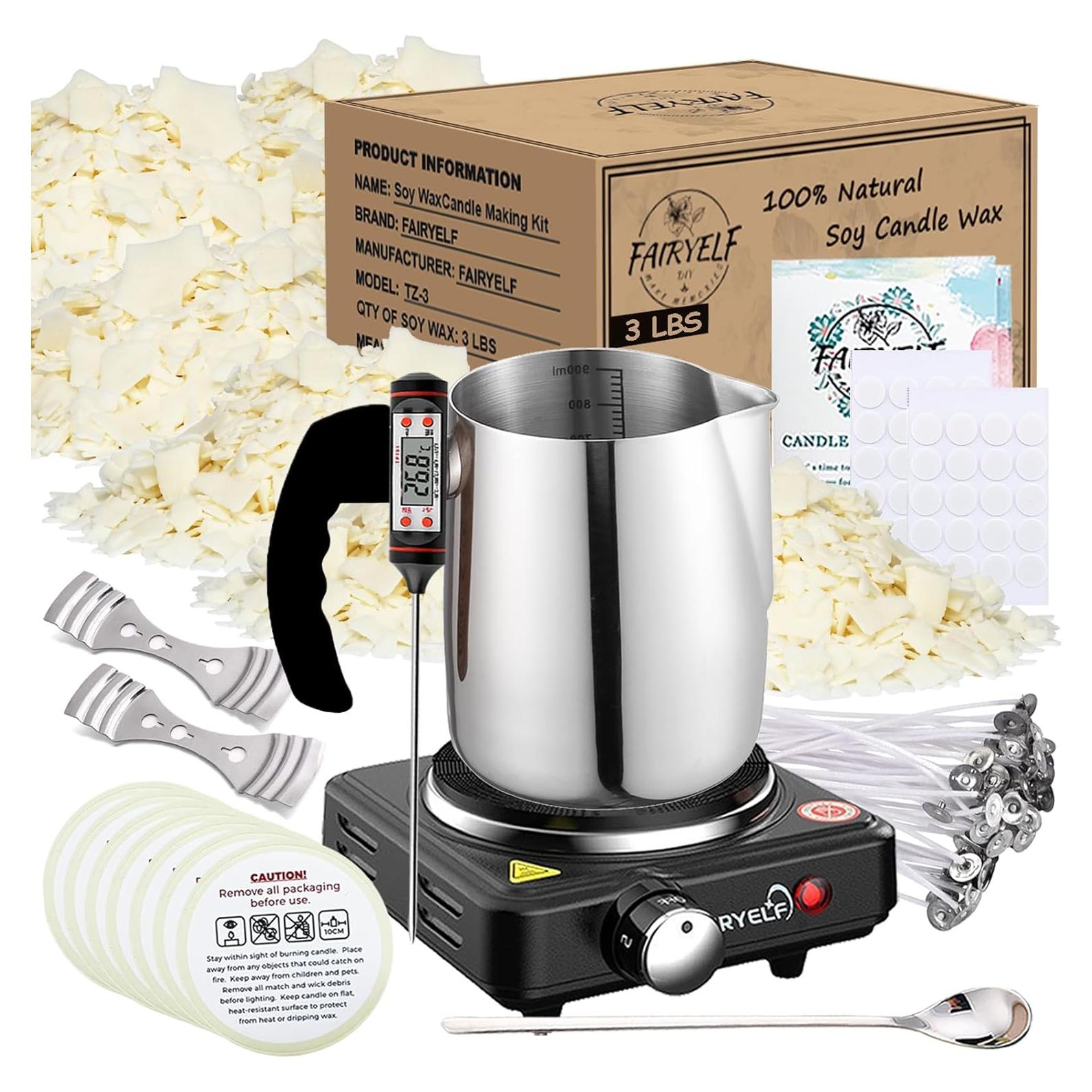 Kit para Hacer Velas de Cera de Soja FAIRYELF 1.36 kg