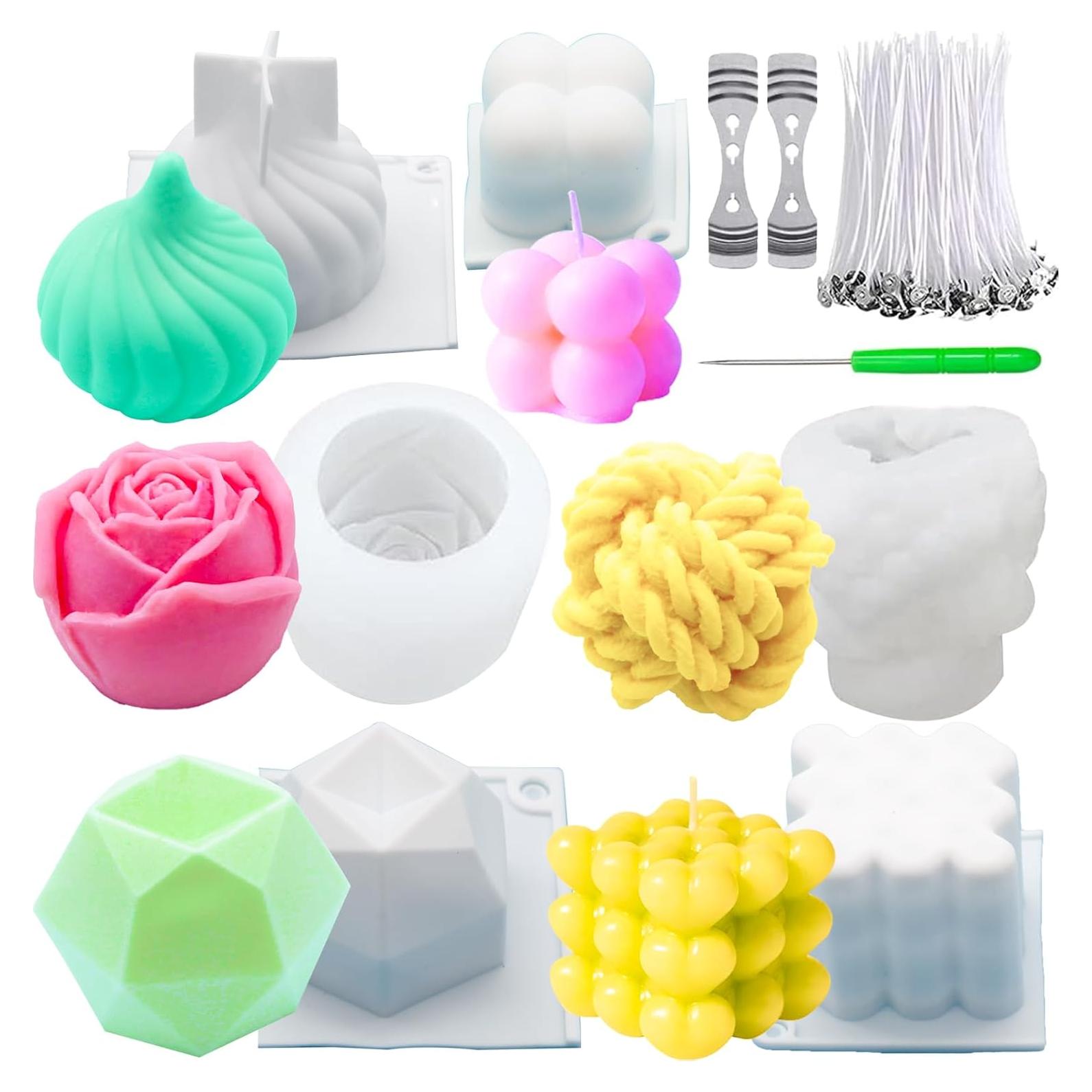 Juego de Moldes de Silicona para Velas JOJOPLAY 6 Piezas