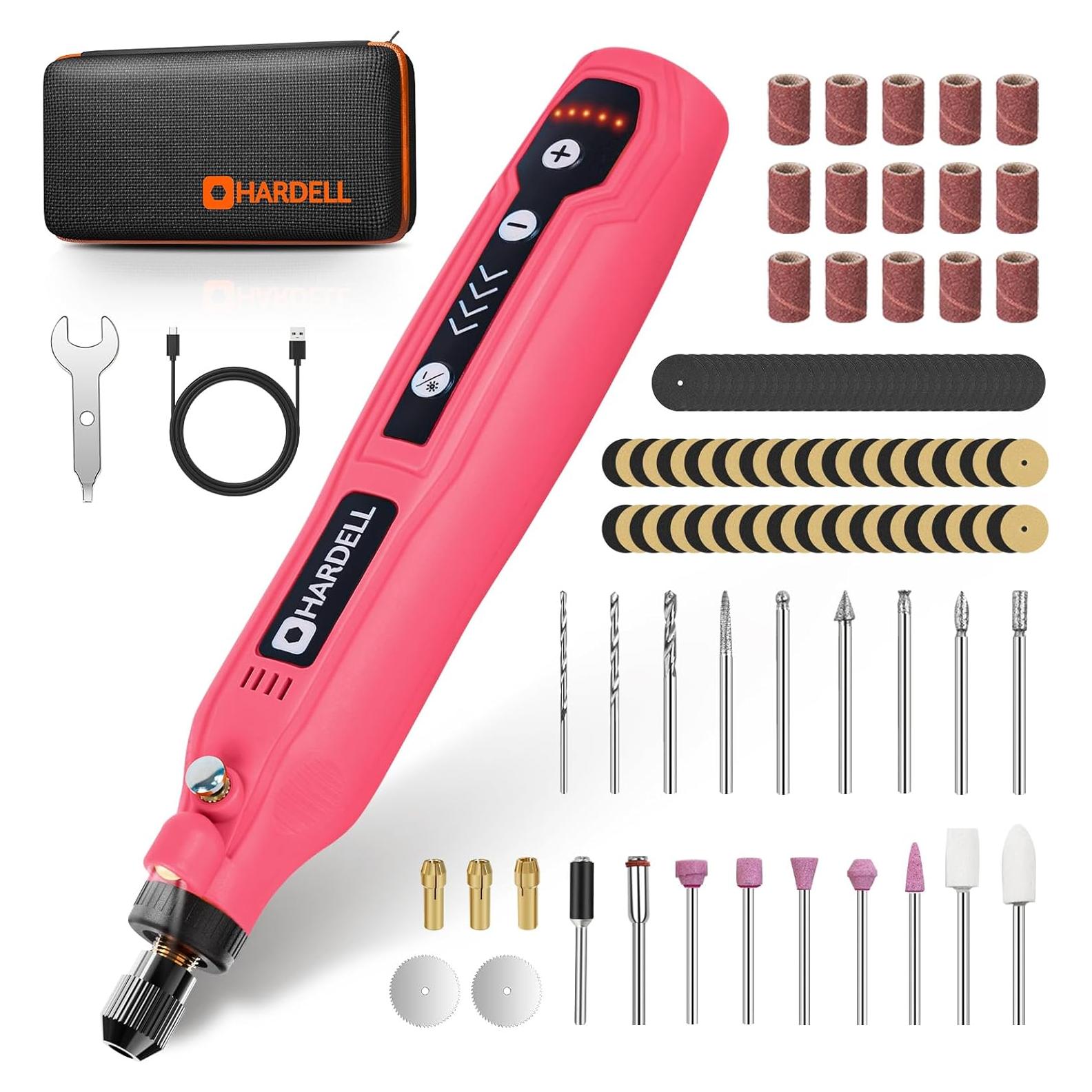 Mini Herramienta Rotativa Inalámbrica HARDELL 3.7V 61 Accesorios