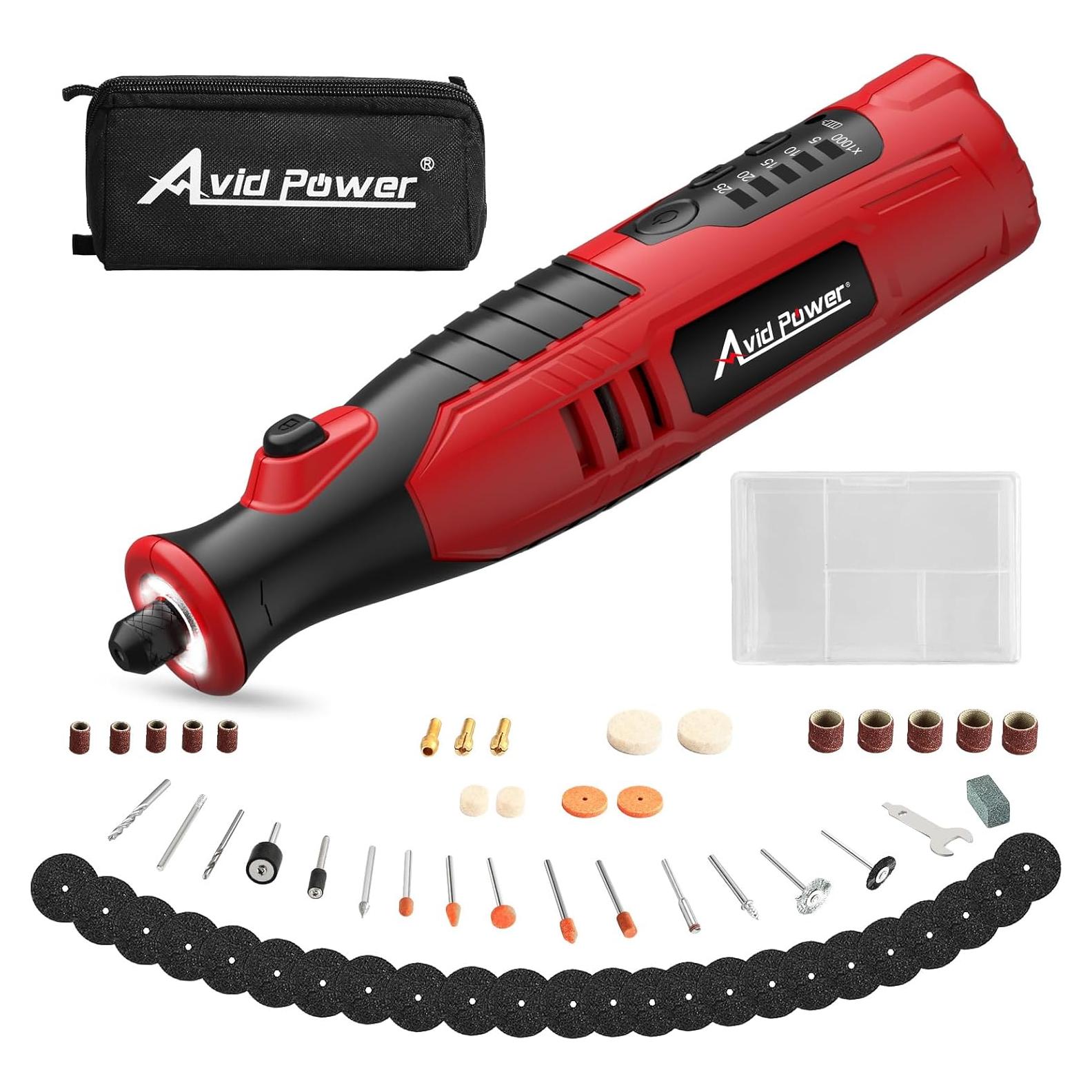 Herramienta Rotativa Inalámbrica AVID POWER 8V 2.0Ah 60 Accesorios