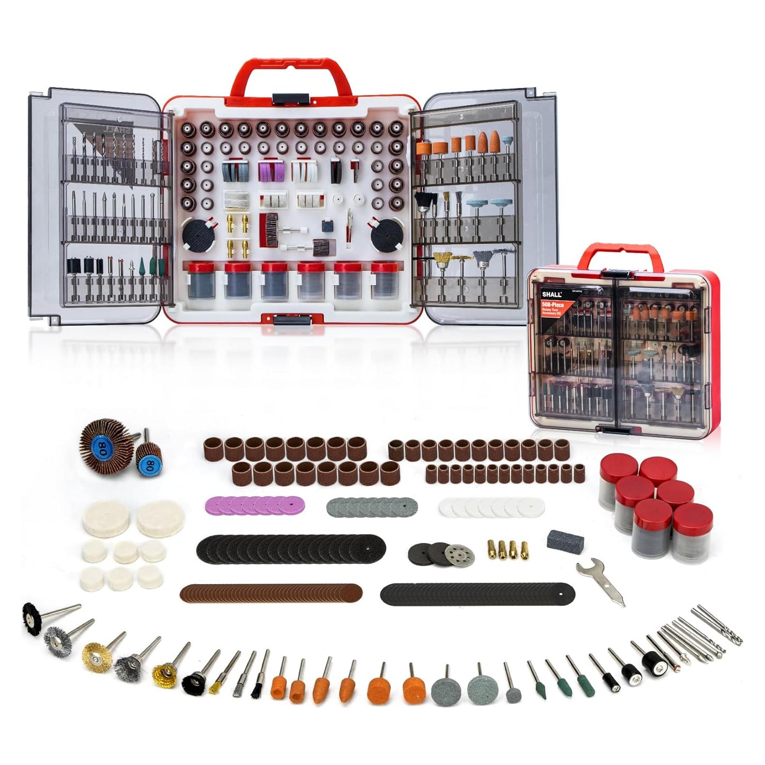 Kit de Accesorios para Herramienta Rotativa SHALL 508 Pcs