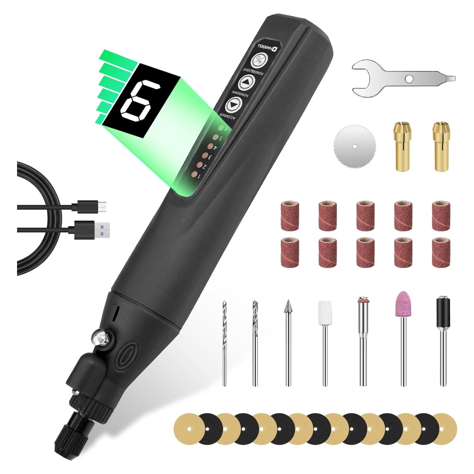 Mini Herramienta Rotativa Inalámbrica HARDELL 4V con 35 Accesorios