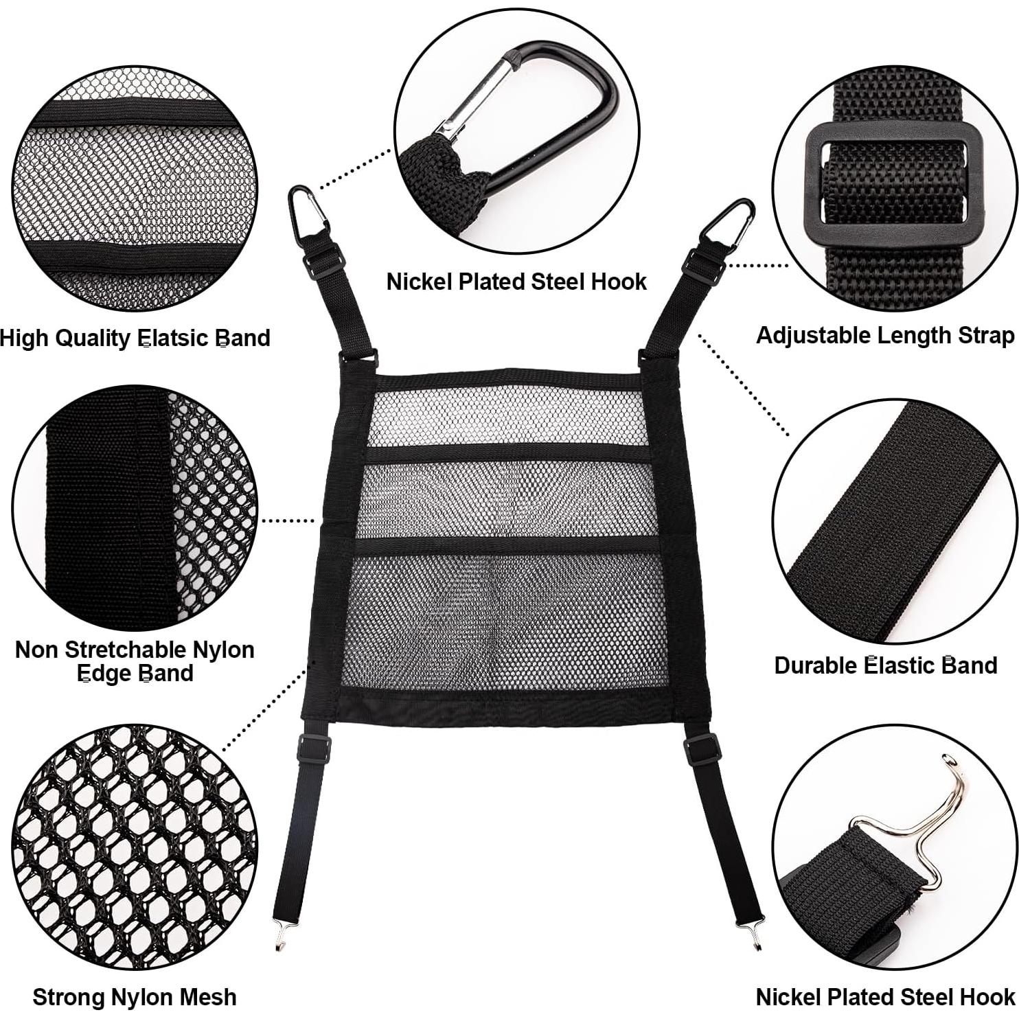 Organizador de Malla VEHIRIE 30x30 cm para Automóvil - Barrera para Niños y Mascotas