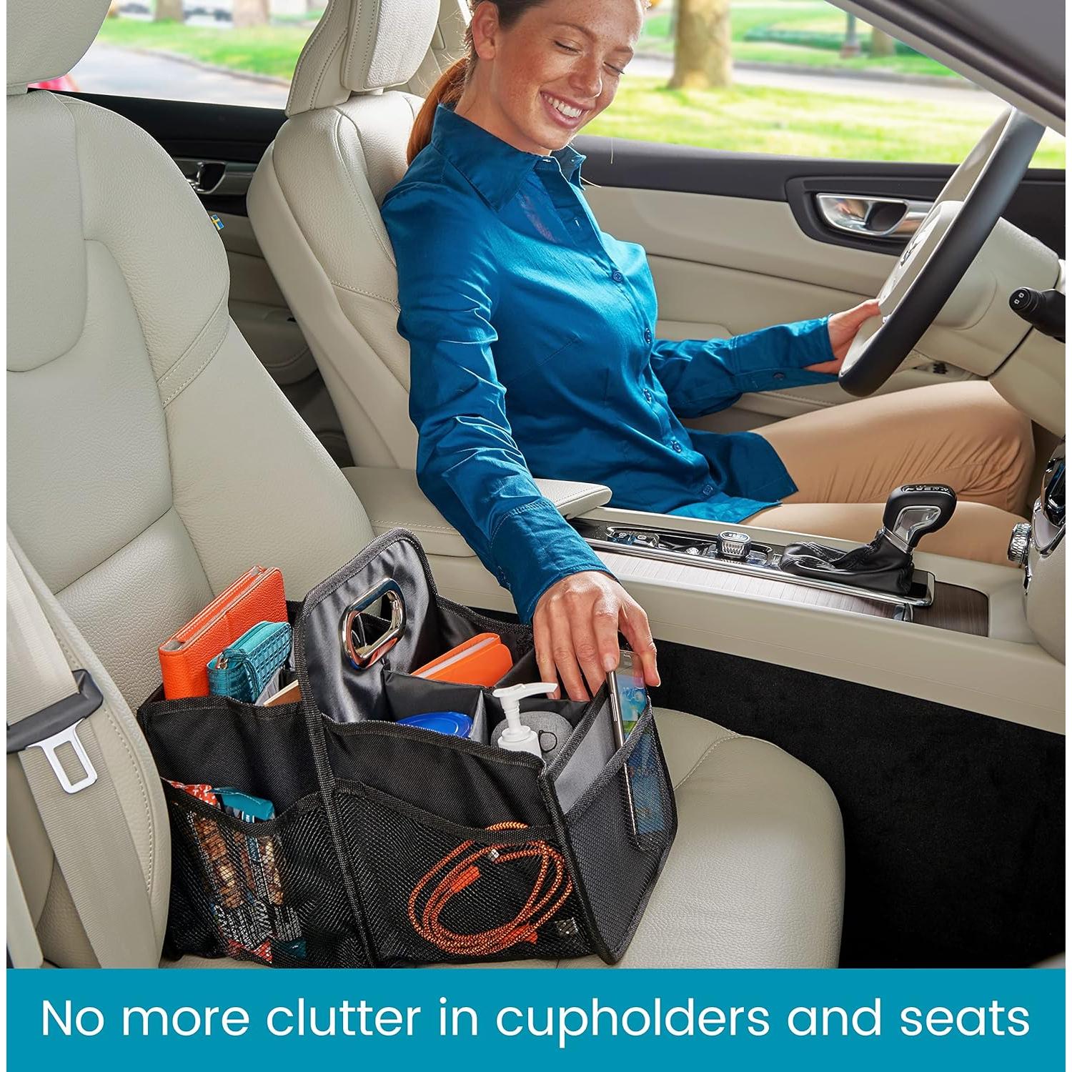 Caddy Organizador de Asiento Carro High Road Negro 34x25cm