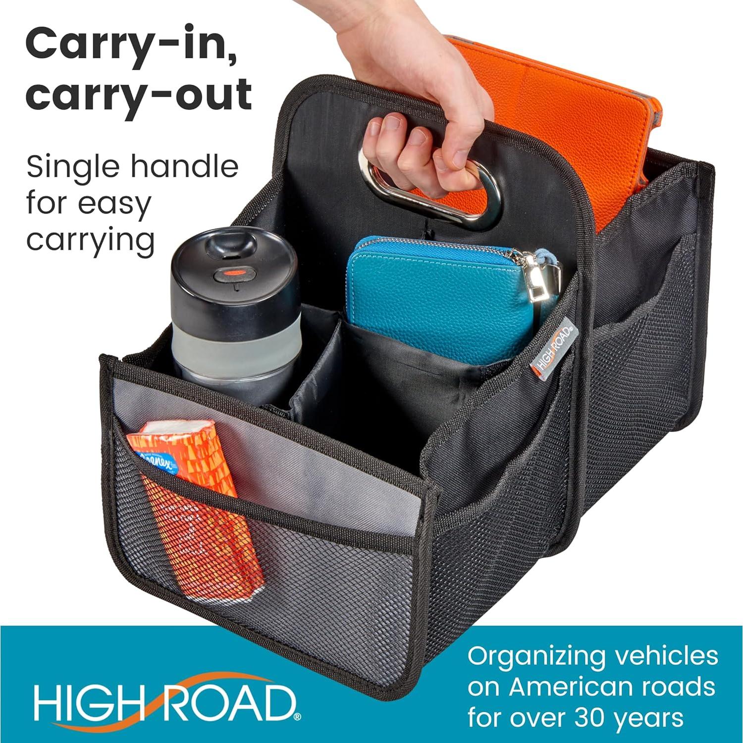 Caddy Organizador de Asiento Carro High Road Negro 34x25cm