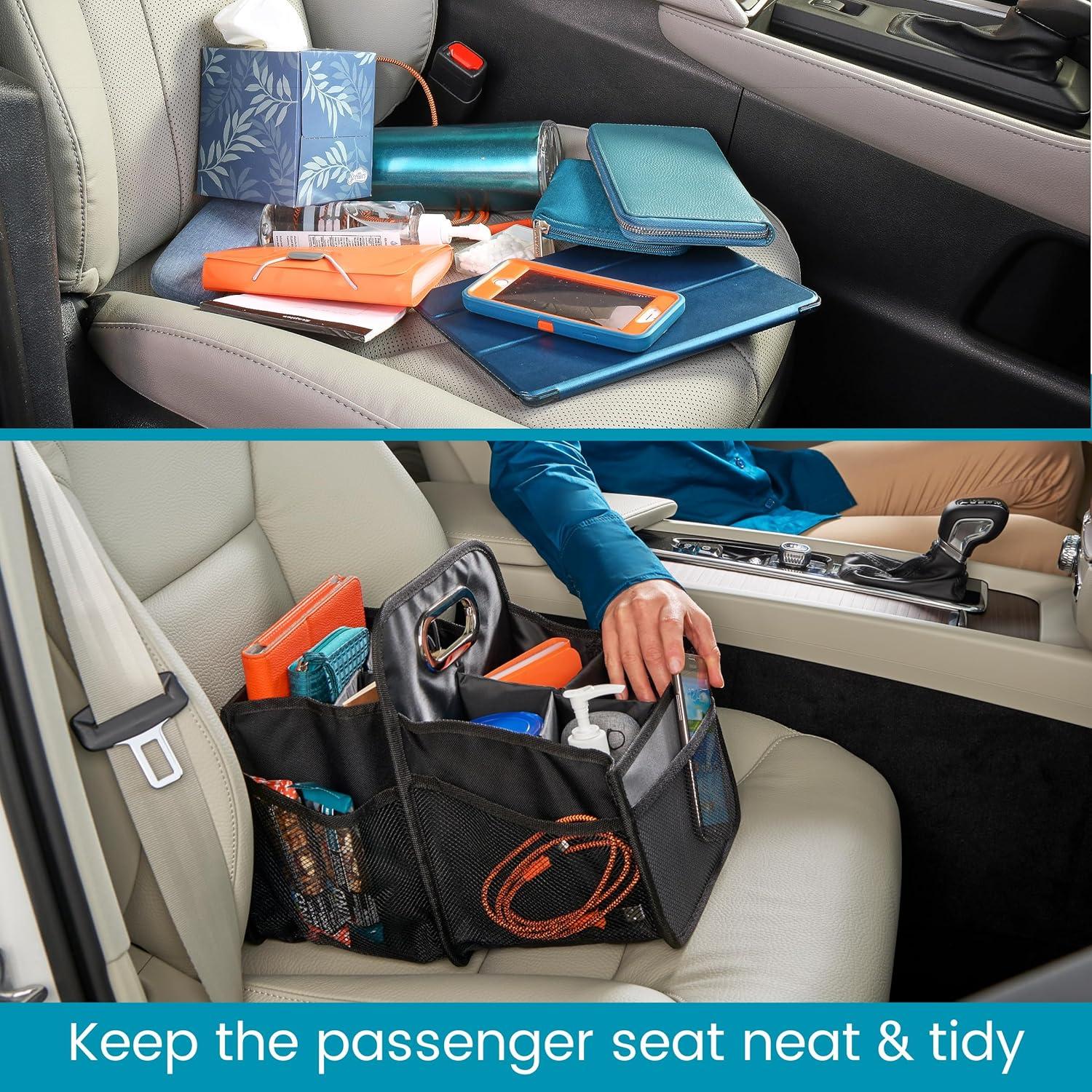 Caddy Organizador de Asiento Carro High Road Negro 34x25cm