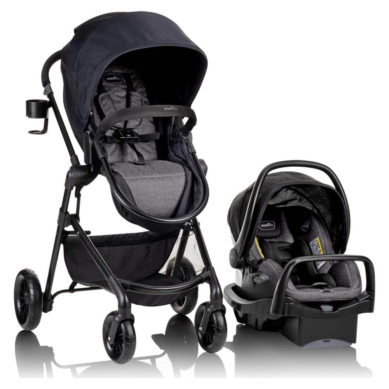 Sistema de Viaje Modular Evenflo Pivot con Asiento LiteMax Gris