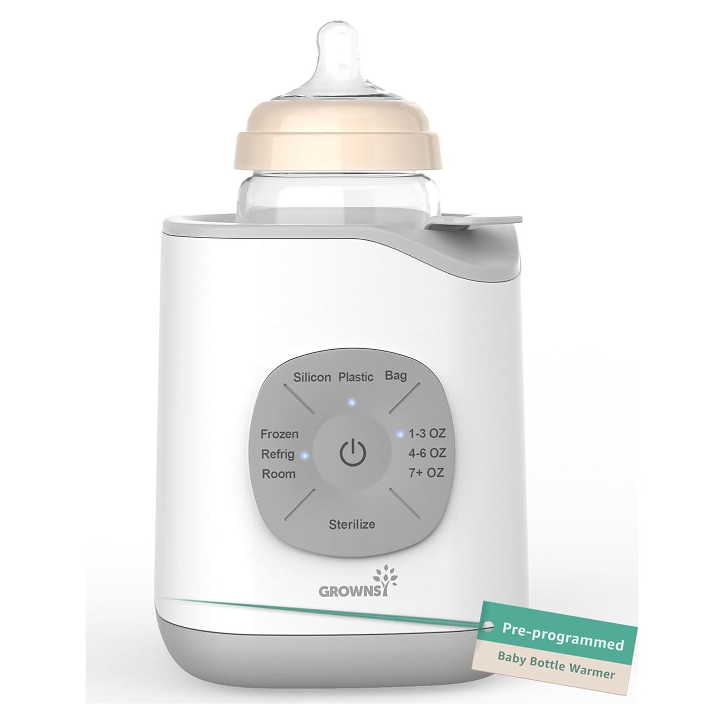 Calentador de Botellas GROWNSY Gris, Rápido y Preciso para Leche