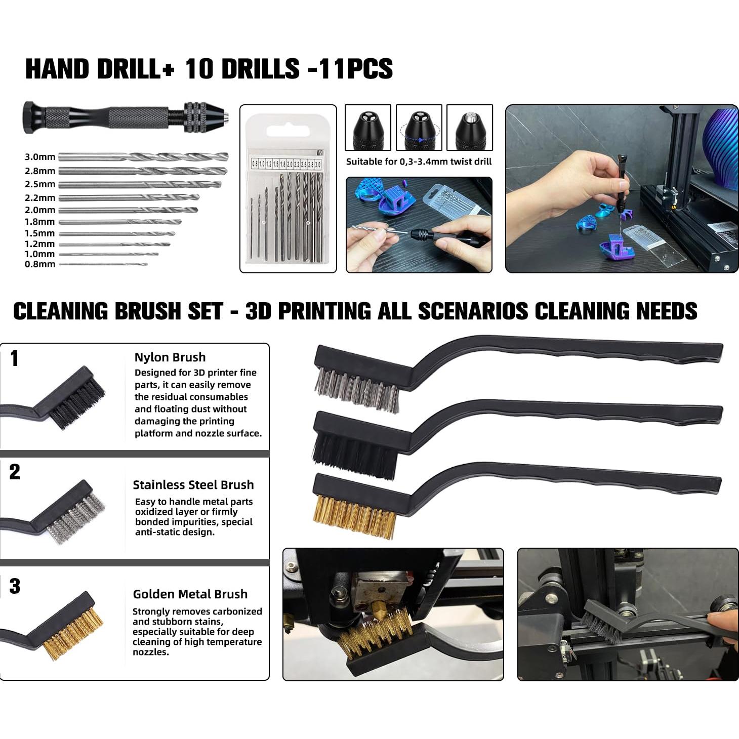 Kit de Herramientas para Impresoras 3D SHUAIAIW 124 Piezas