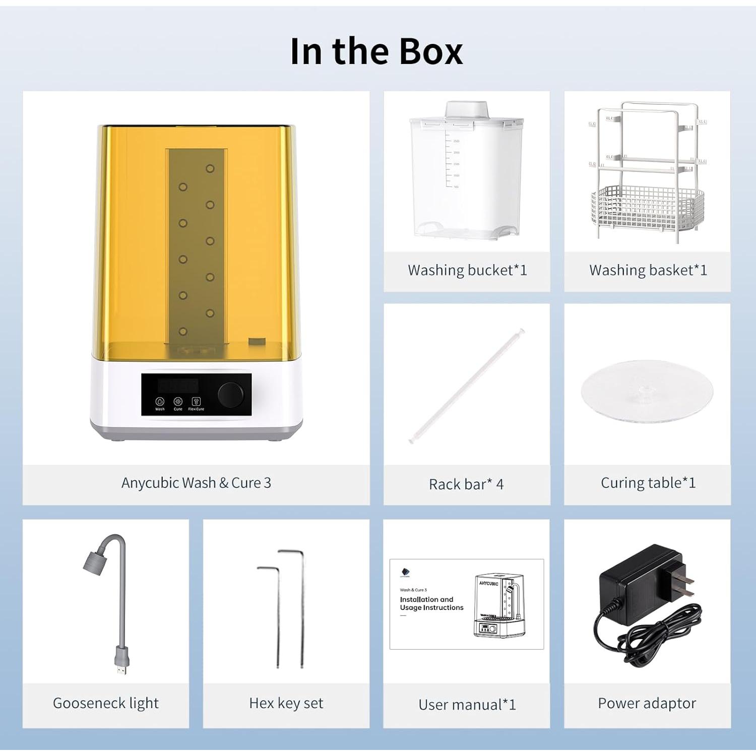Estación de Lavado y Curado 3.0 ANYCUBIC para Impresoras 3D