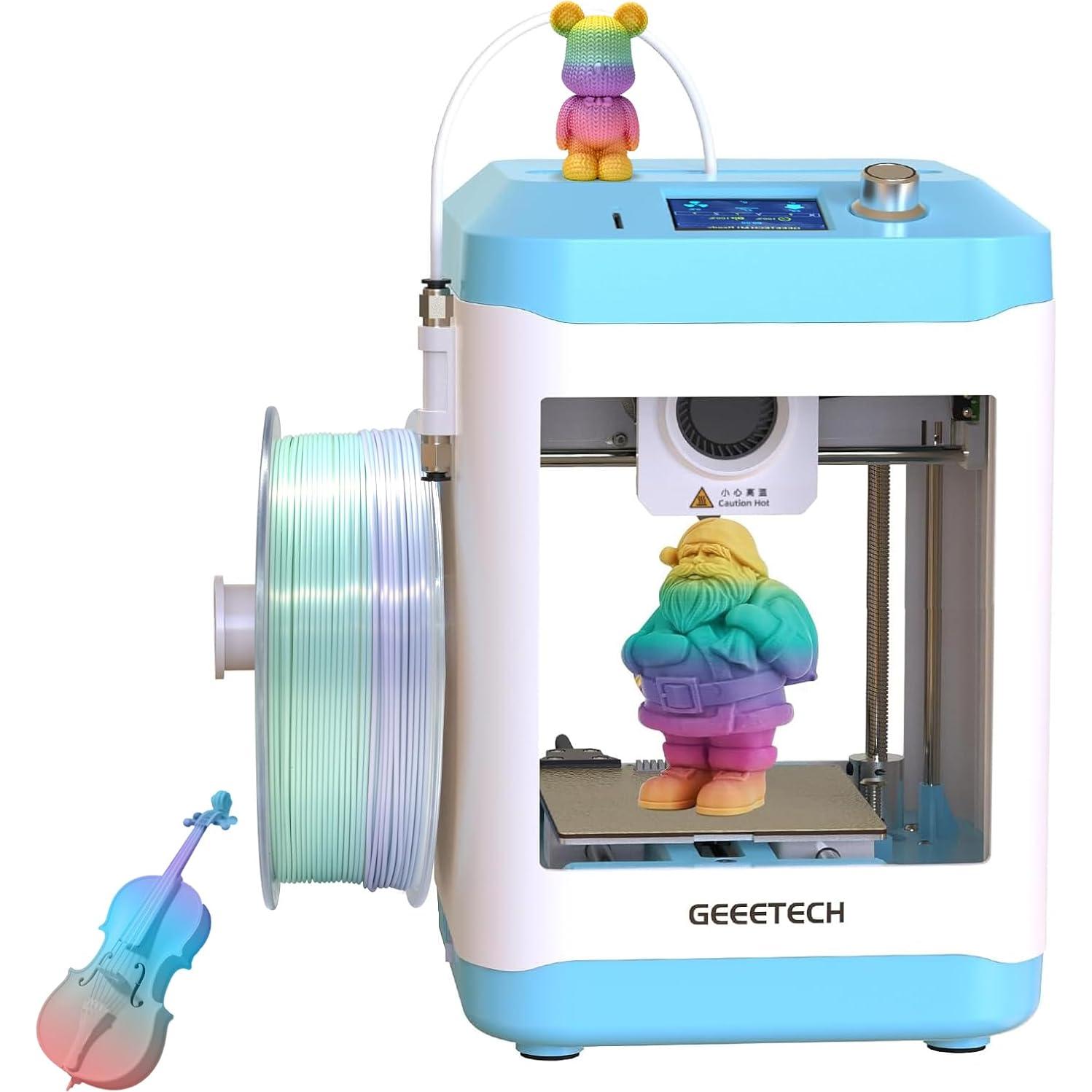 Impresora 3D Mini Geeetech M1 Azul con Nivelación Automática