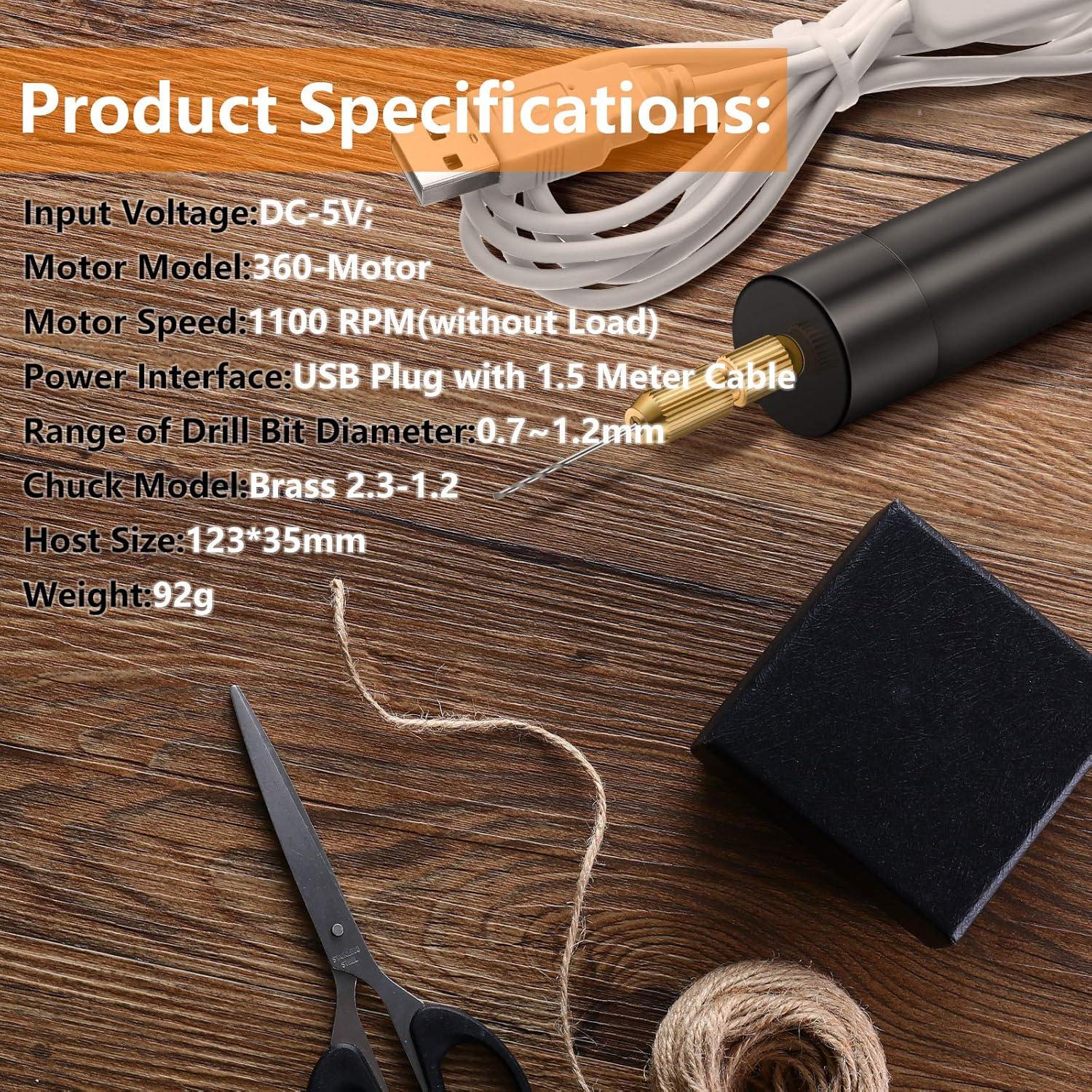 Juego de Taladro Eléctrico Honoson con 8 Brocas 0.8-1.2mm