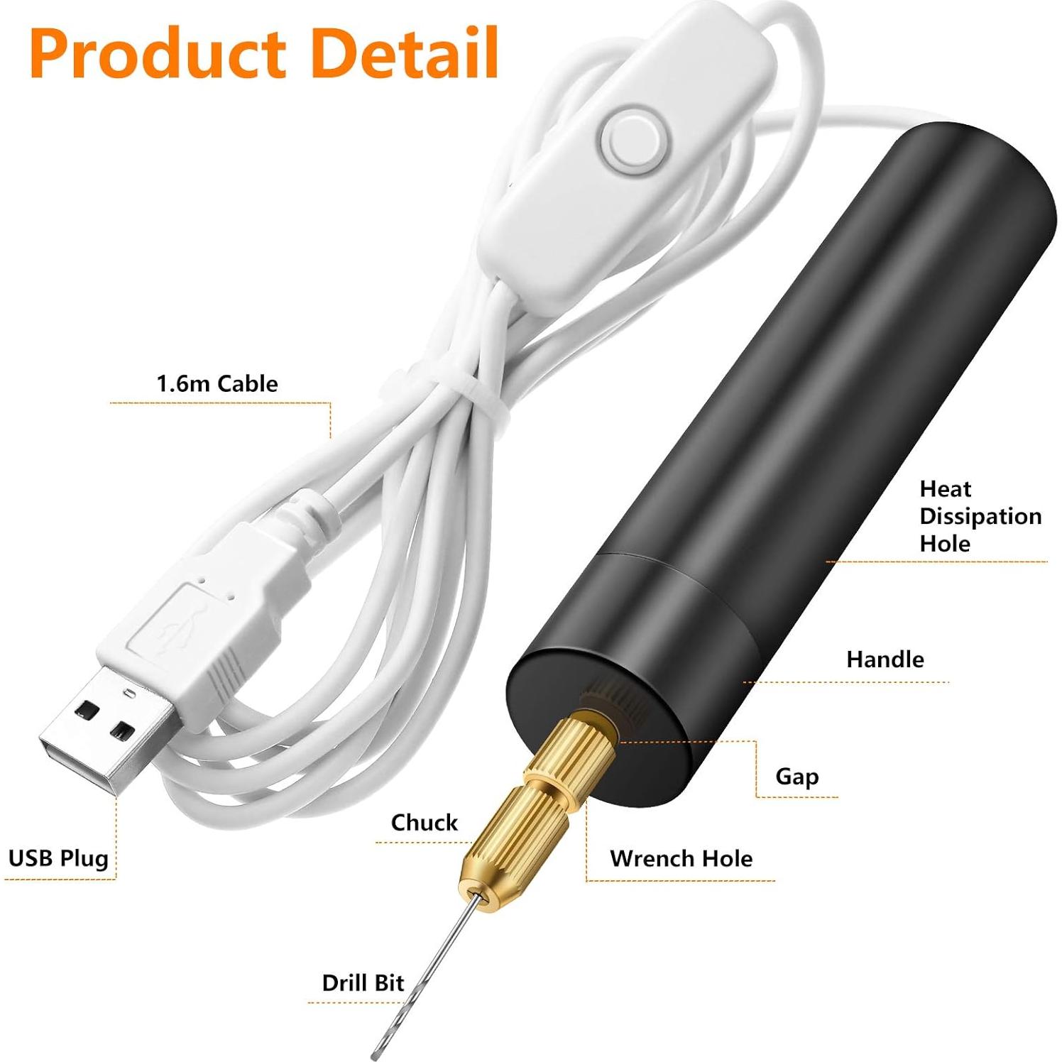 Juego de Taladro Eléctrico Honoson con 8 Brocas 0.8-1.2mm