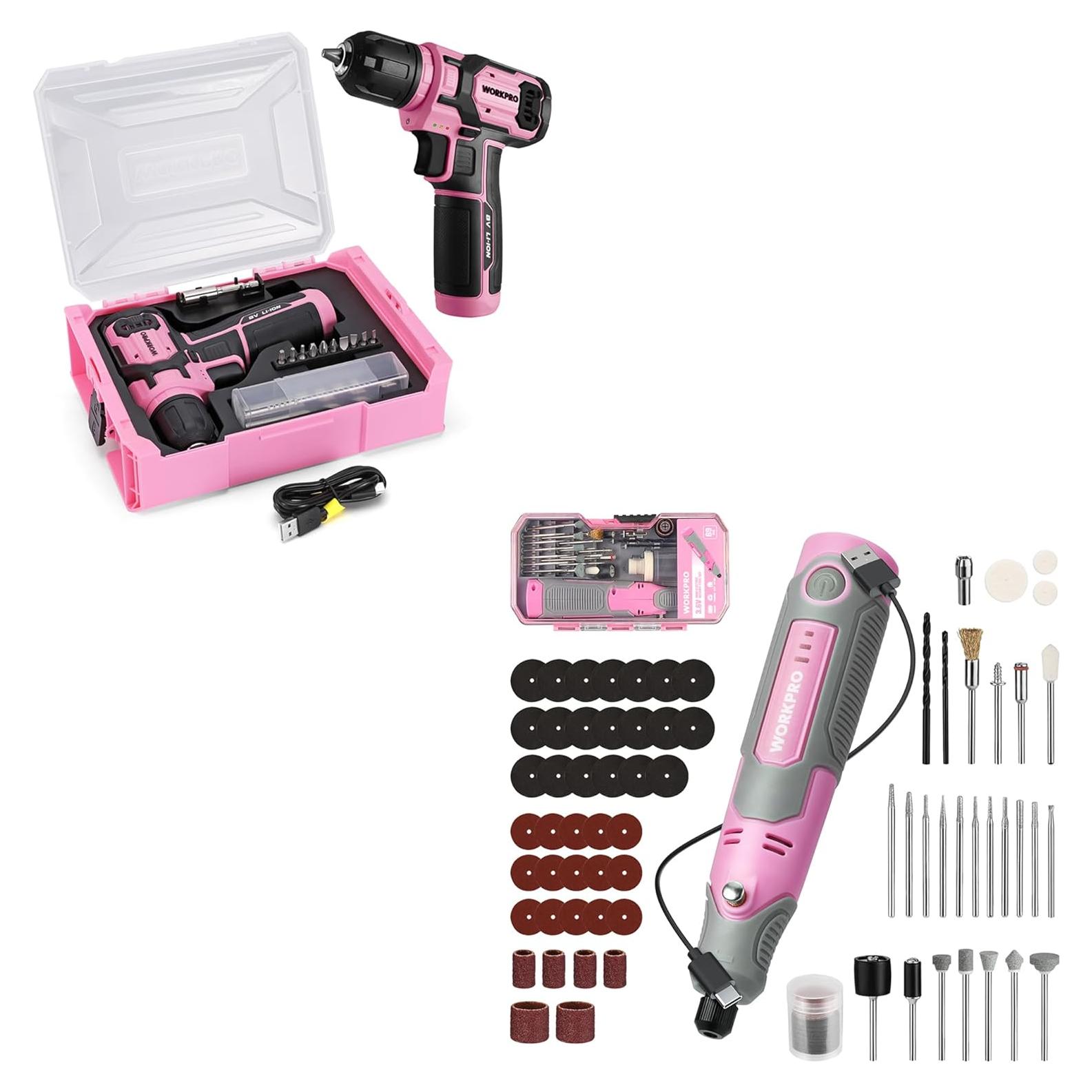 Kit de Herramientas Rotativas Inalámbrico Workpro 71 Acc.